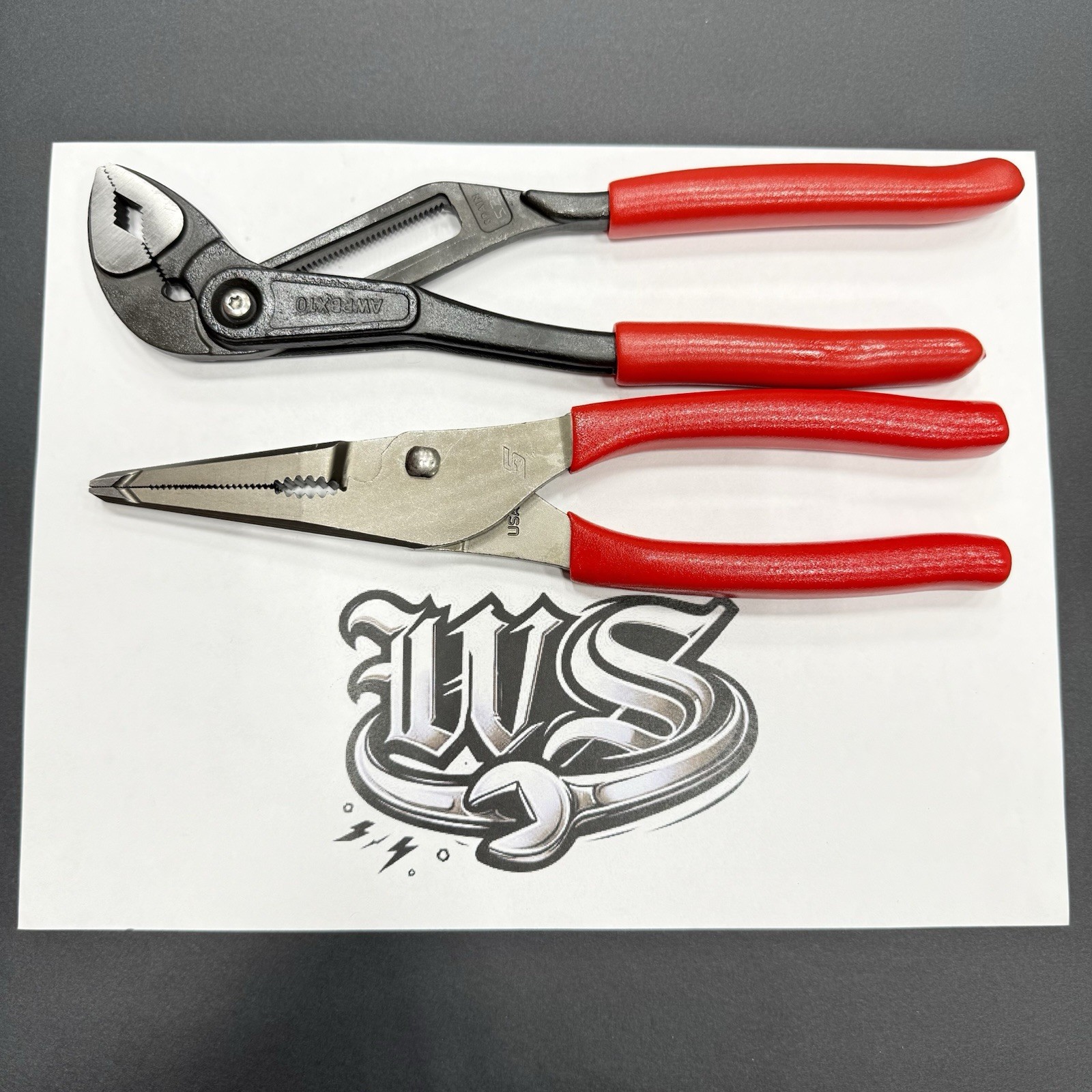 Snap-on Tools USA NEW 2pc RED Soft Grip Assorted Pliers Set LN47ACF AWPBX10
