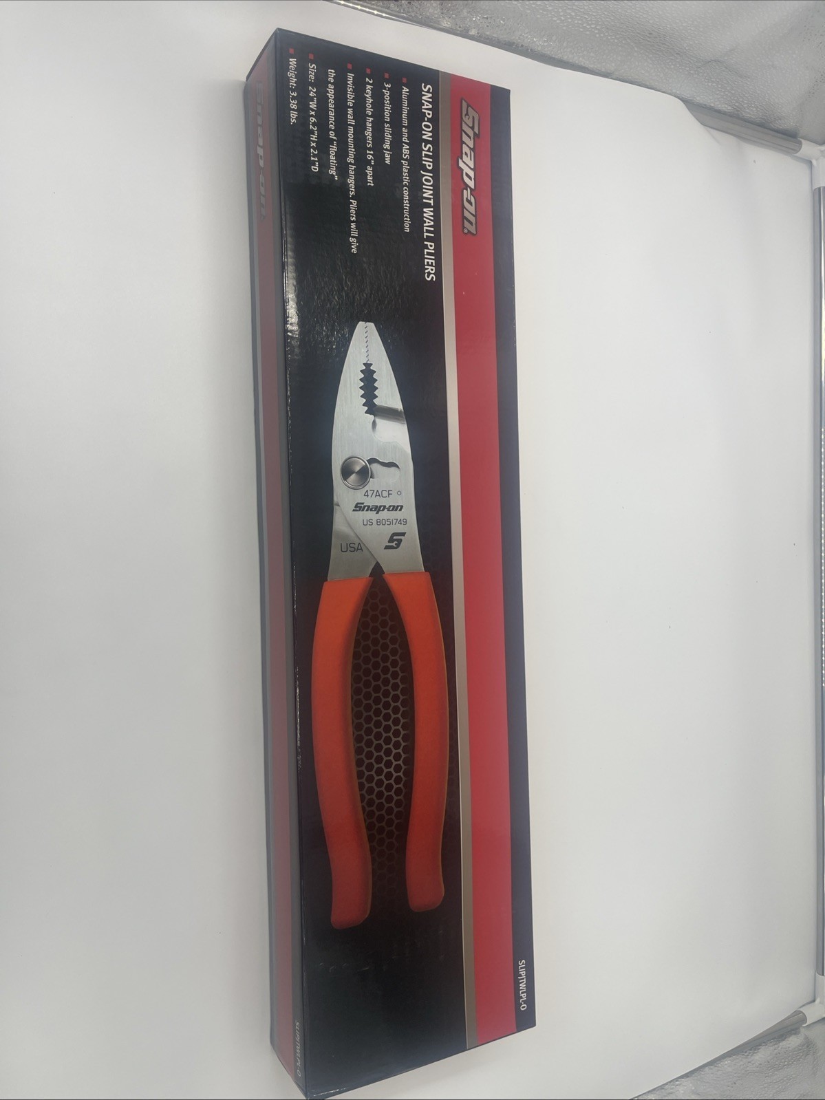 Snap On Slip Joint Display Pliers New In Box SLIPJTWLPL-O(WALL PROP) ORANGE