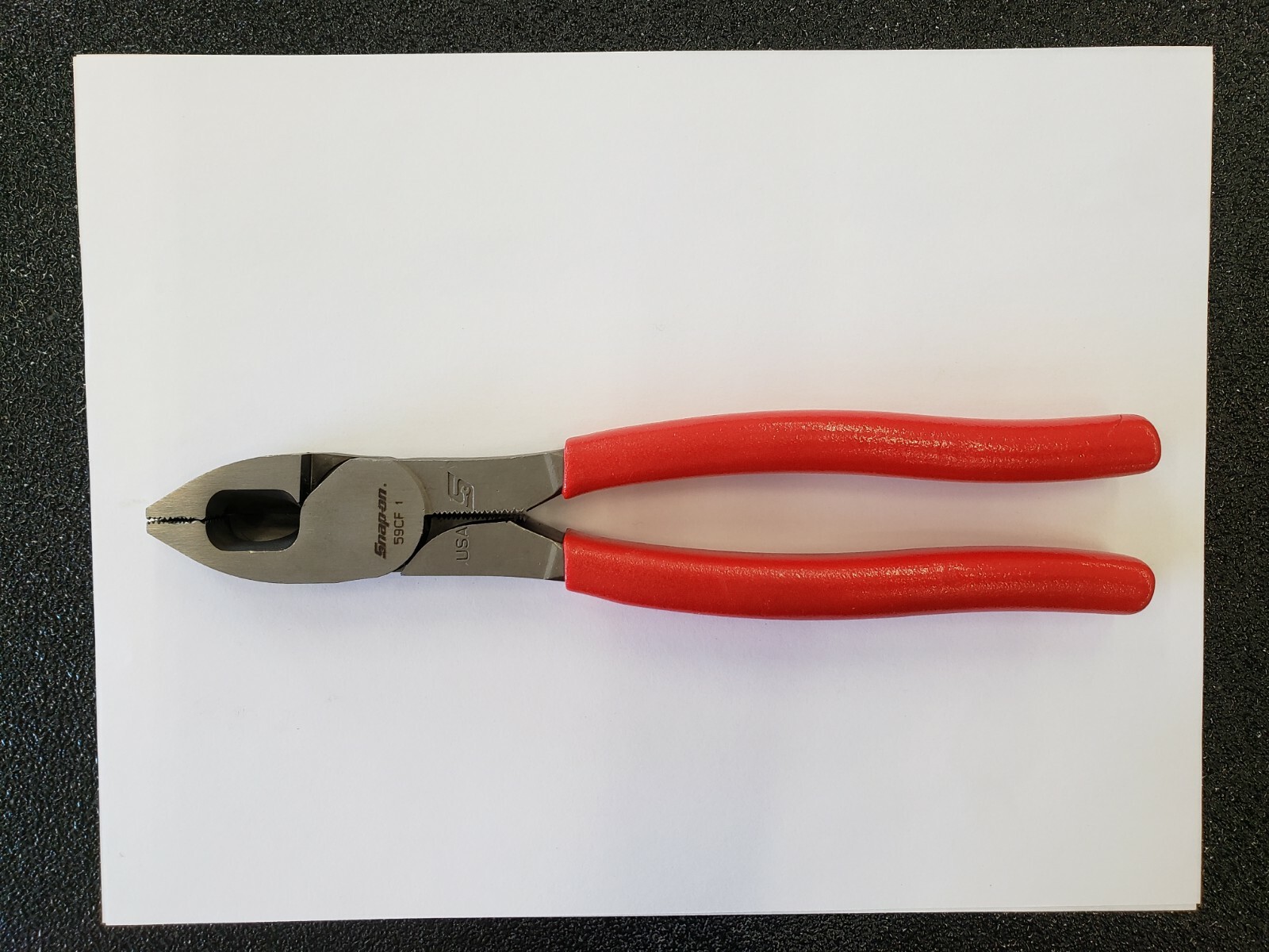 Snap-on Tools USA NEW 9″ RED Soft Grip HD Combination Lineman’s Pliers 59CF