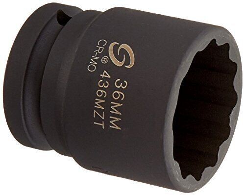 Sunex 436mzt 3/4inch Drive 36mm 12point Thin Wall Impact Socket