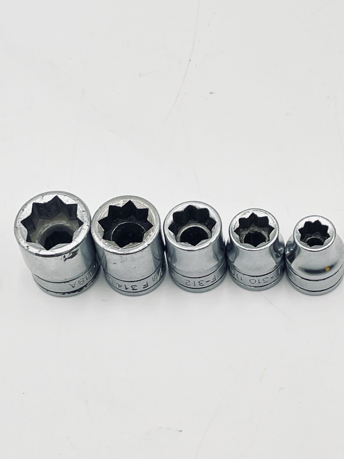 Snap-On F Series 5Pc SAE 3/8″ Drive 8-POINT 5 Socket Set USA