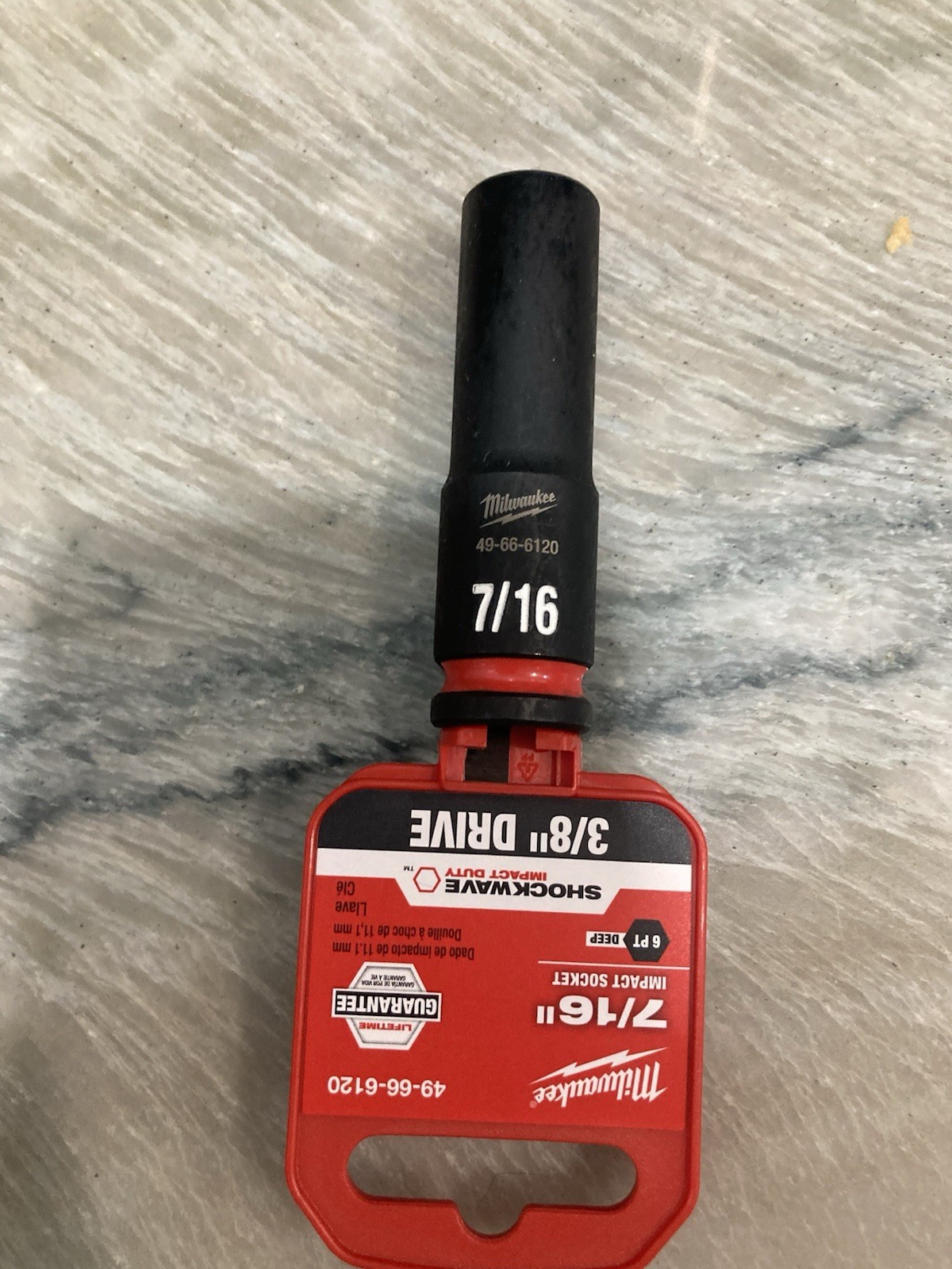 Milwaukee 49-66-6120 SHOCKWAVE Impact Duty 3/8 Drive 7/16 in. Deep 6 Point Socke