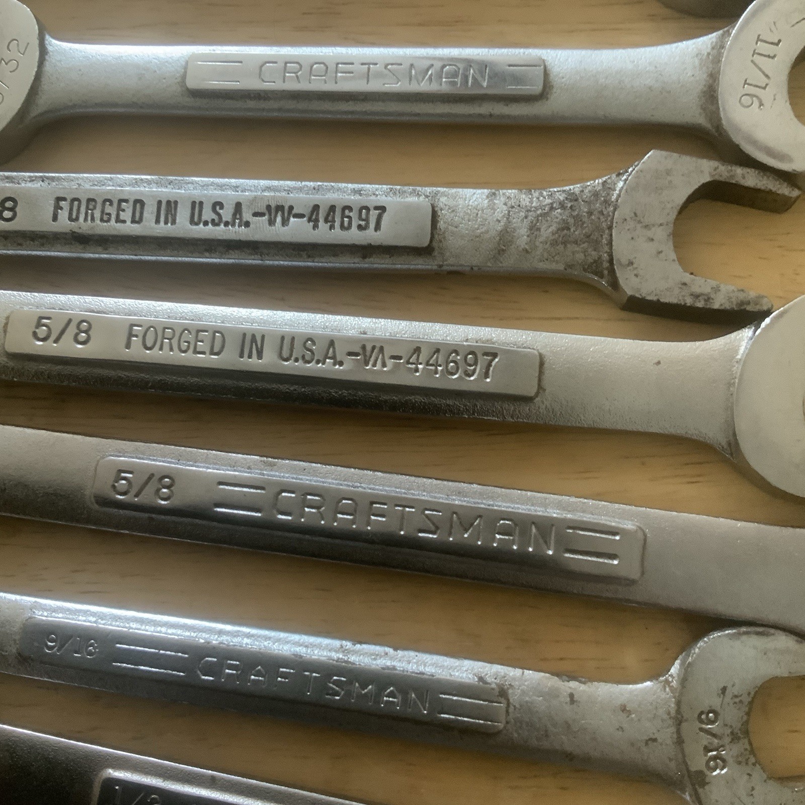 Craftsman USA Vintage Mixed LOT OF 17 SAE Wrench Set