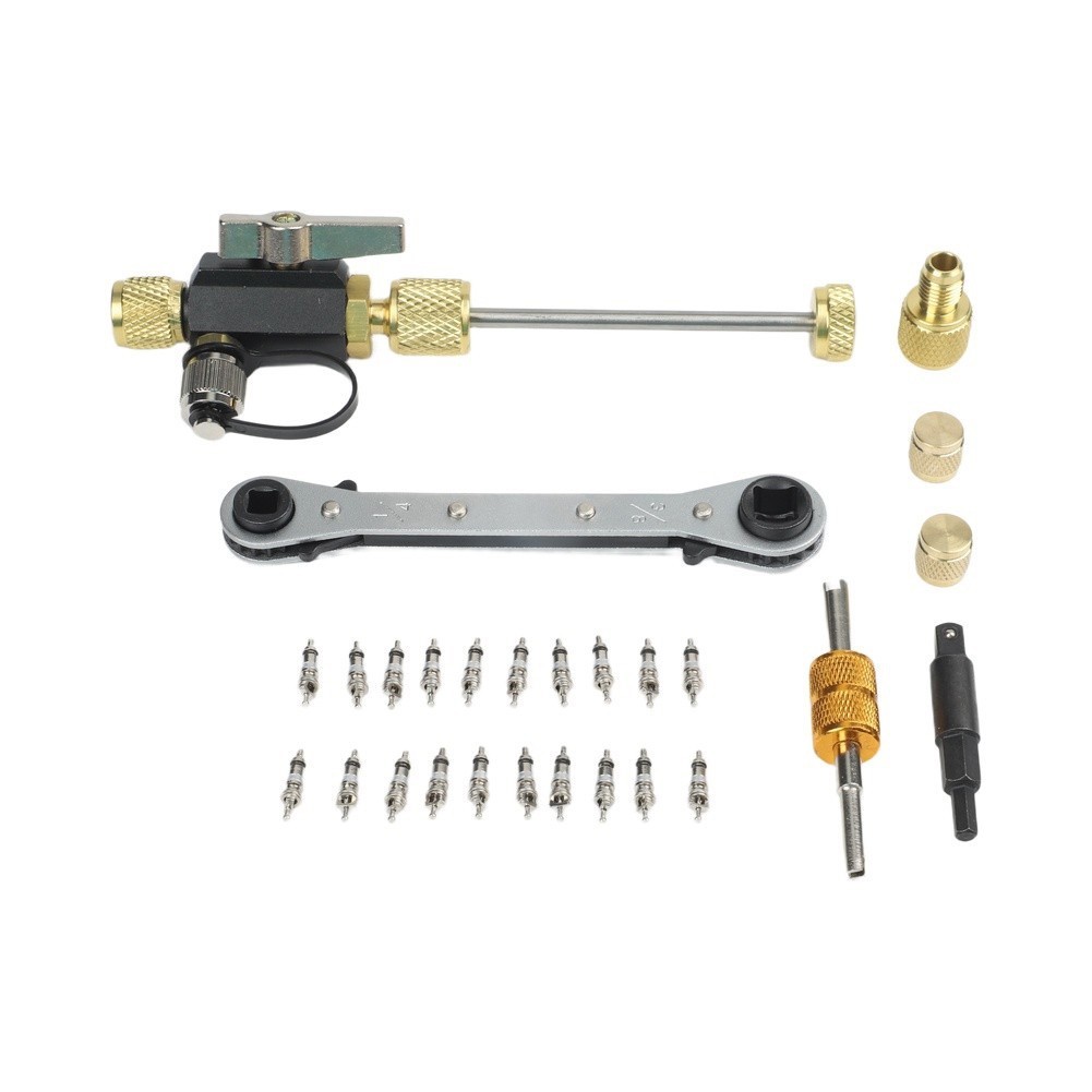 Brass and Stainless Steel Valve Core Remover Tool for Refrigeration Systems