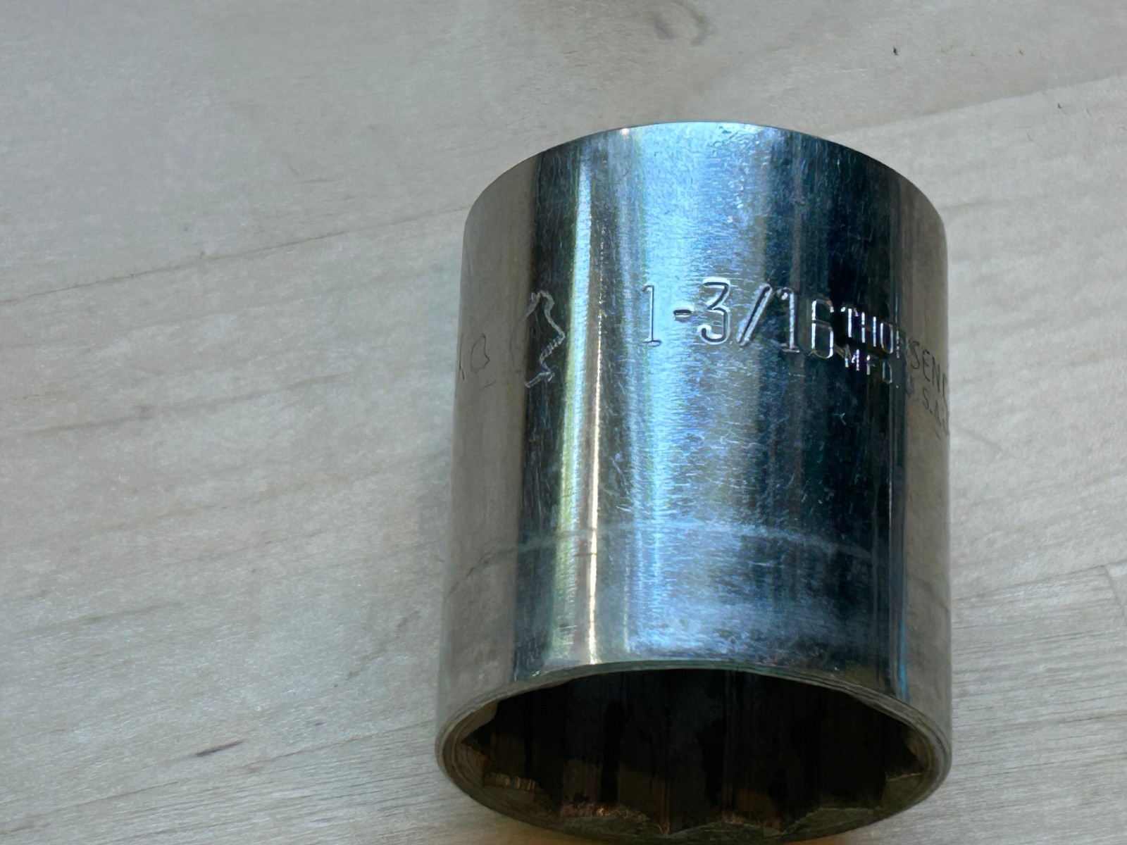Vintage Thorsen 1-3/16″ – 12 Point Socket 1/2″ Drive – 538 – *name inscribed*