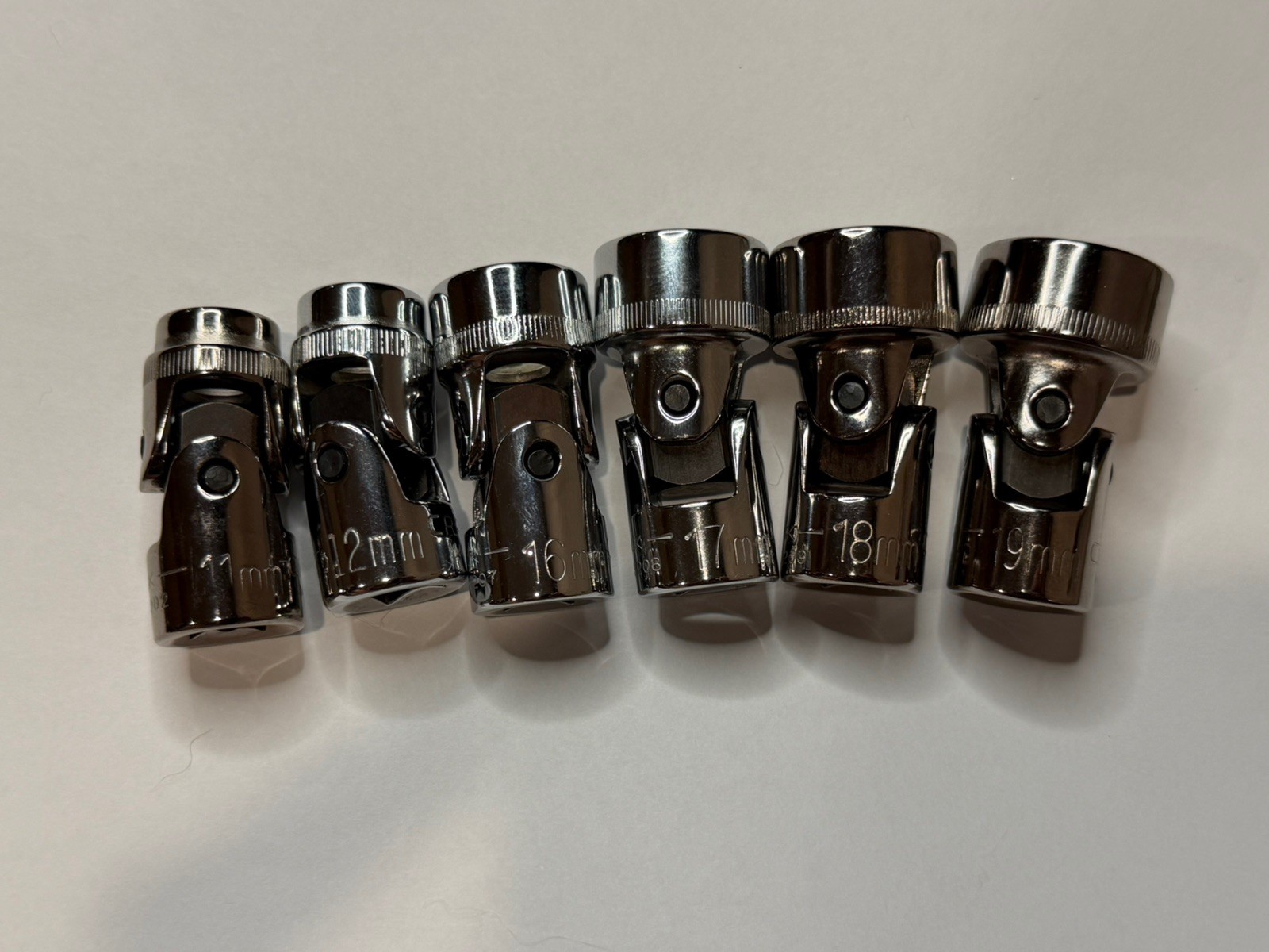 Craftsman 3/8” dr. 13 pc. Universal Swivel Sockets with Rail. Part#s in Desc.