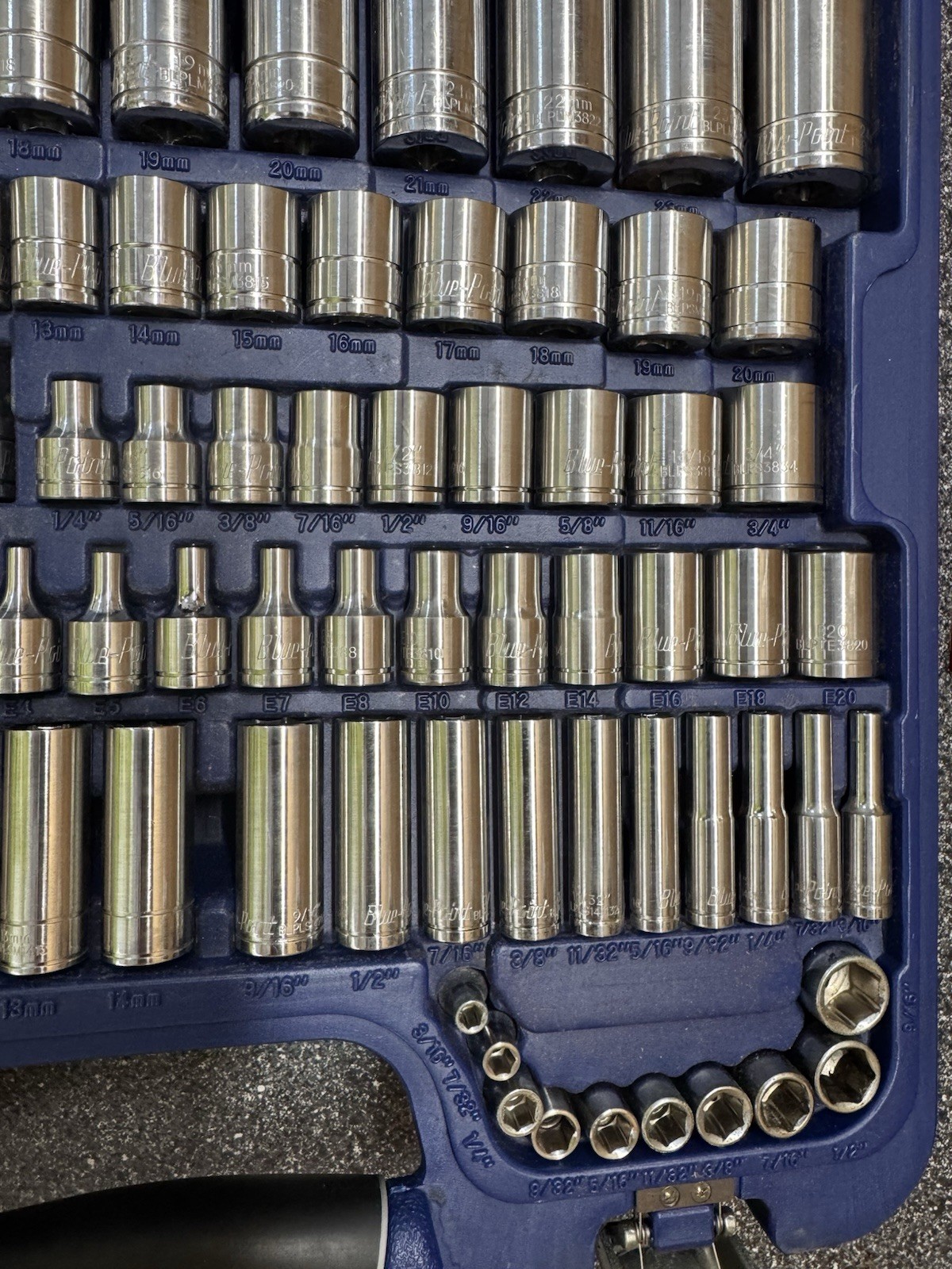 Blue Point BLPGSSC155 155 pc Combination Drive SAE / Metric General Service Set