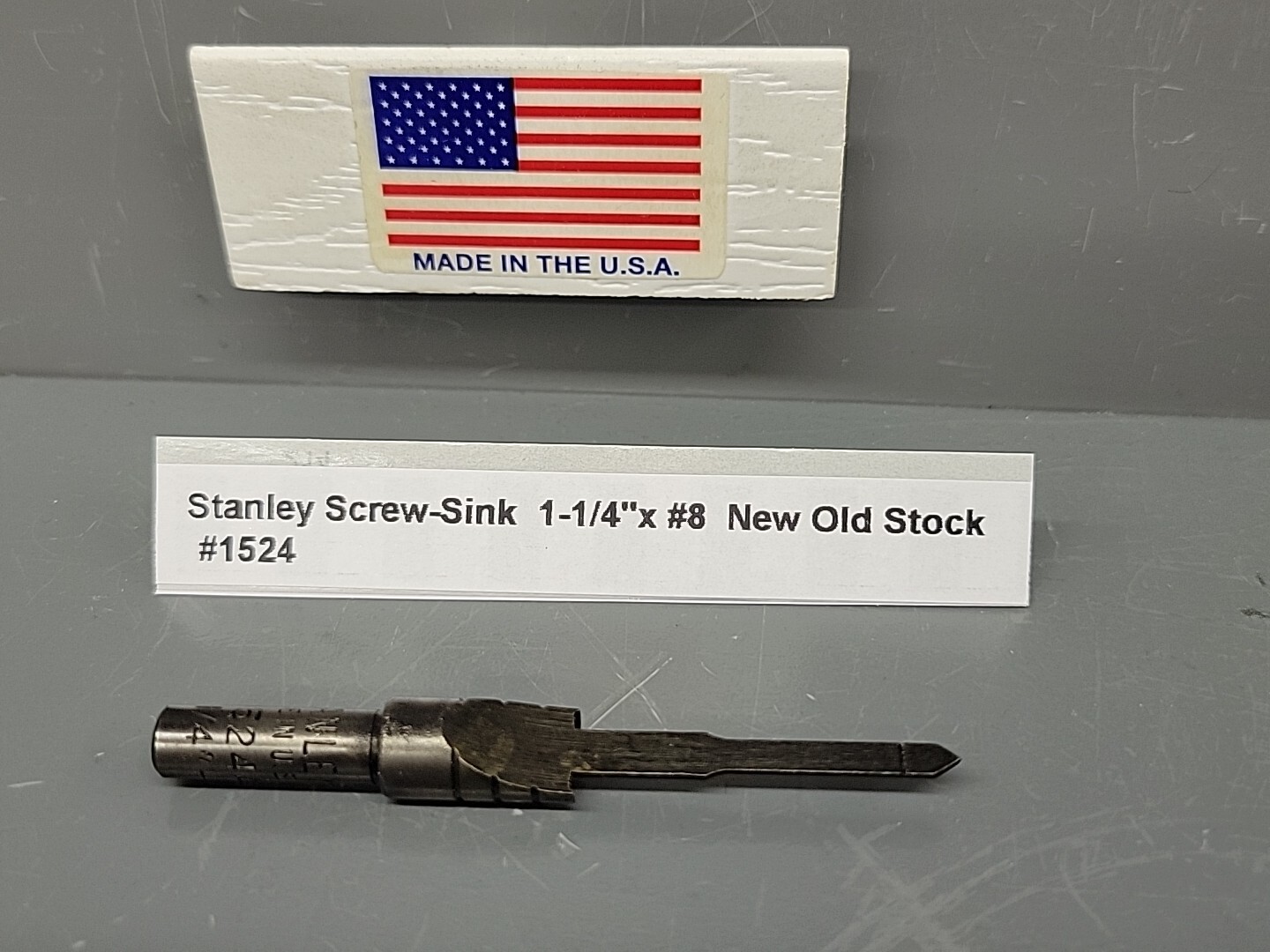 Stanley 04-705 3-In-One Screw Sink 1-1/4″ x #8 USA 1524A New Old Stock