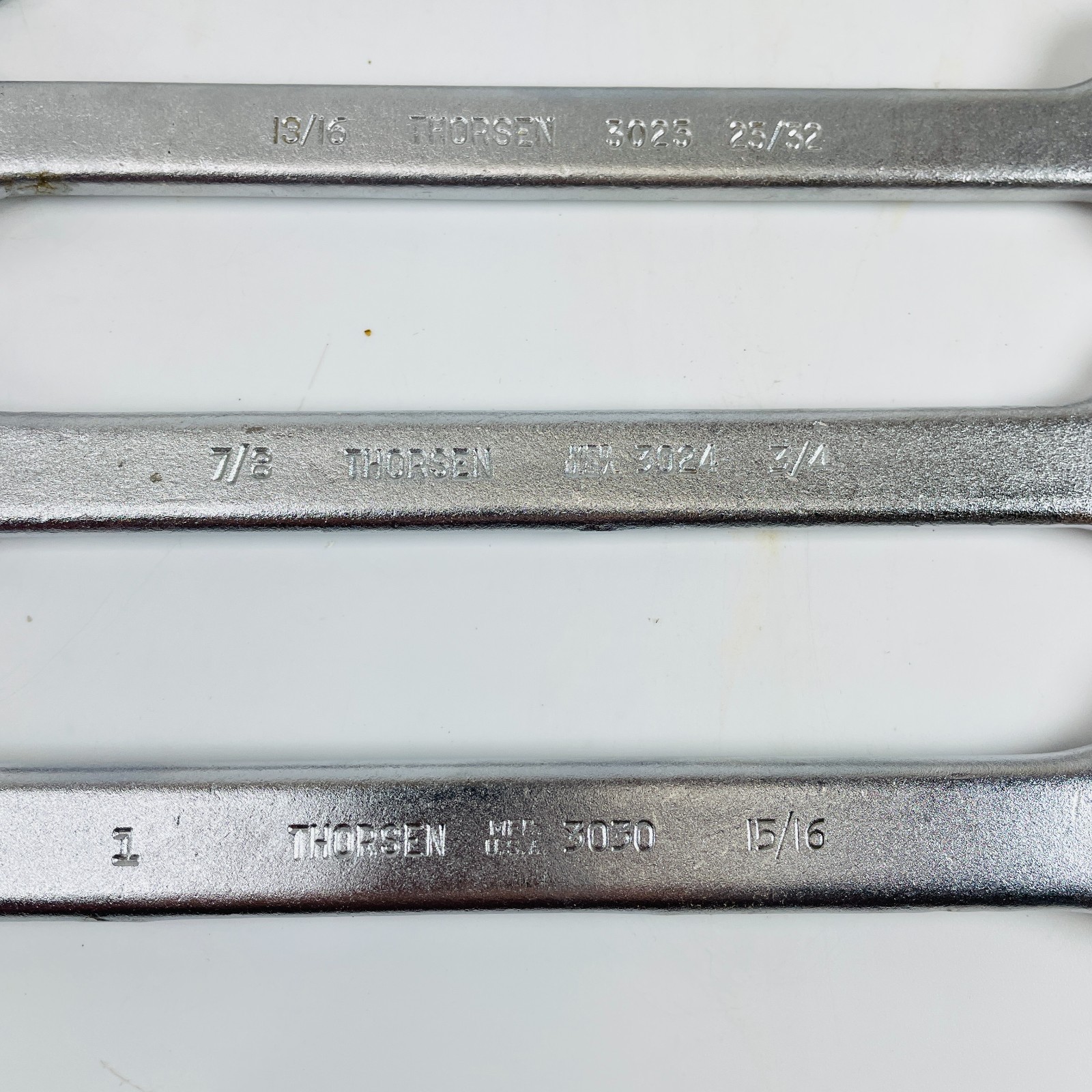 8 VTG Thorsen Double Open End Wrench Set 3/8″– 1″ USA Vintage Tools 3012-3030