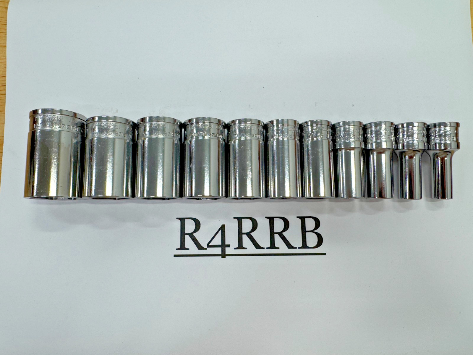 Snap-on Tools USA NEW 11pc 3/8″ Drive SAE Semi Deep 6pt FDX Socket Set 211YFSSY