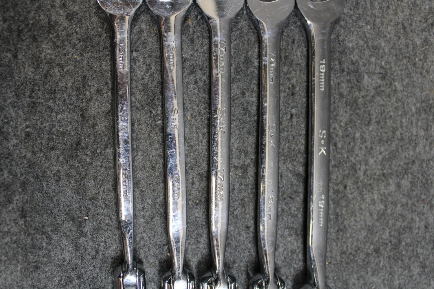SK Tools Metric Flex Head Combination Wrench Set 10mm-19mm w/Tray (458903)