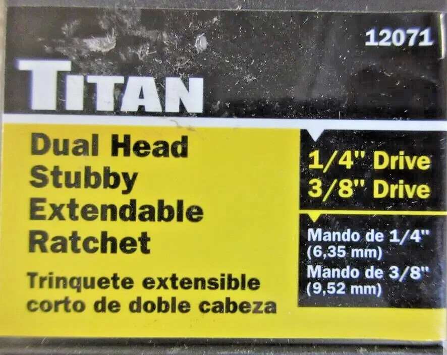 Titan 12071 – Dual 1/4-3/8 Stubby Extendable Ratchet 6-1/2″ to 9″ Long Warranty