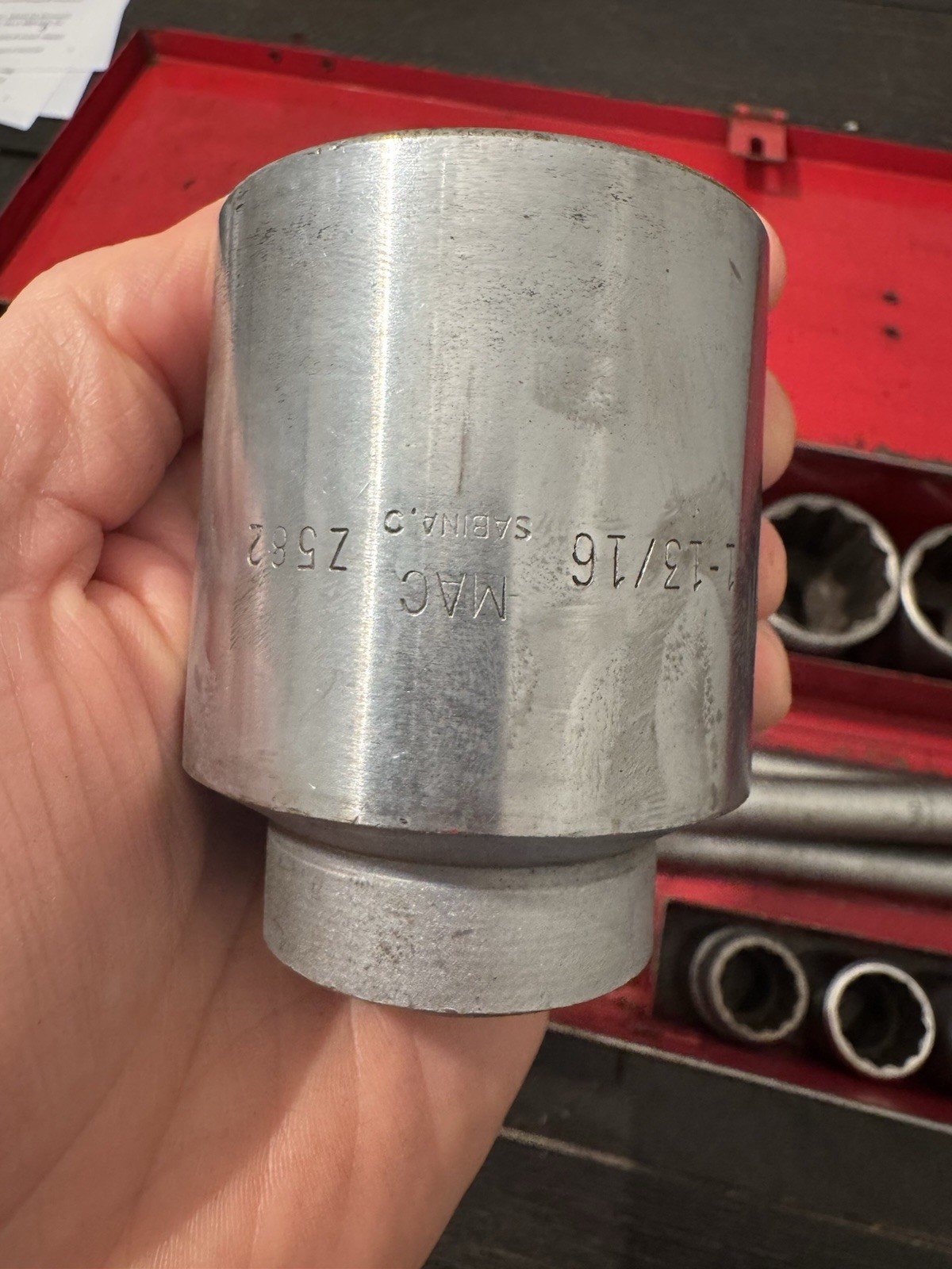Mac 22pc 3/4″ Drive Socket 15/16″ 2″ 12Pt Service Set Metal Tool Box 3/4inch Dr