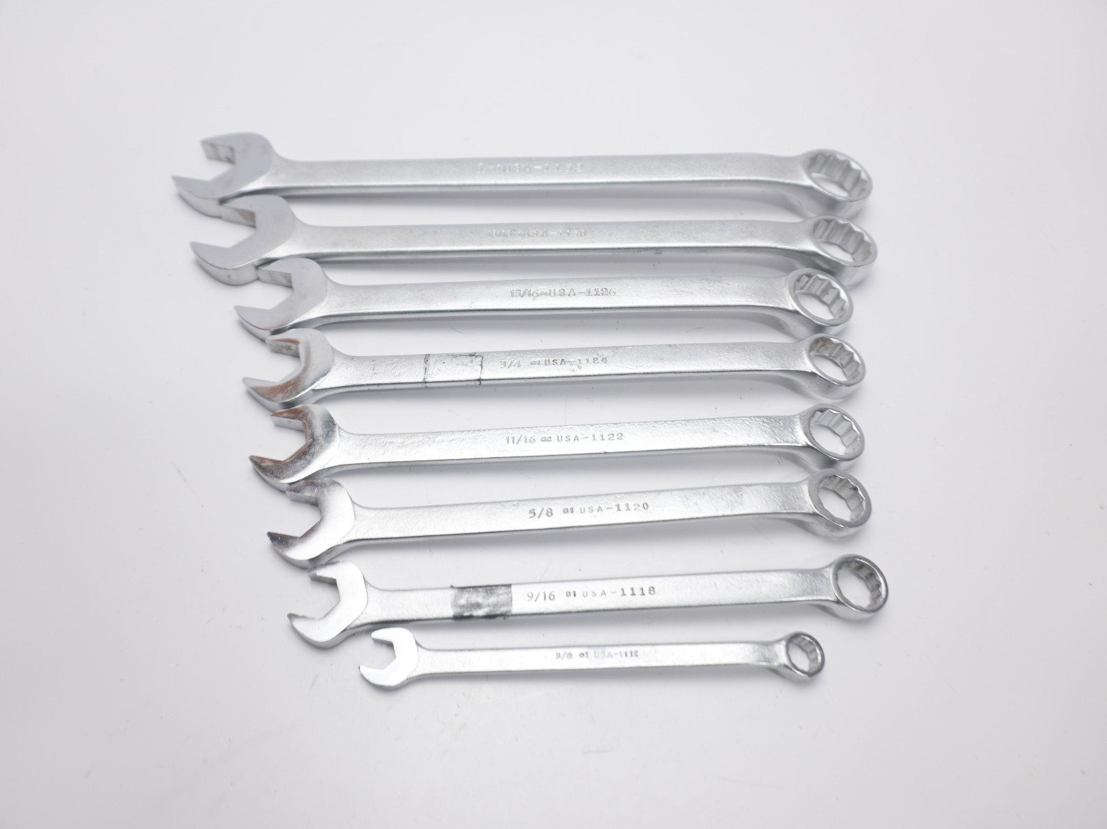 Wright Tools 8 pc SAE Combination Wrenches Set 3/8″ to 1″ Made in USA 1132