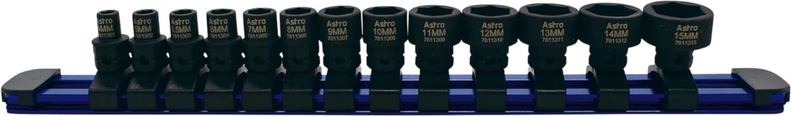 Versatile 13-Piece 1/4″ Drive Low Profile Impact Sockets in Chrome Molybdenum