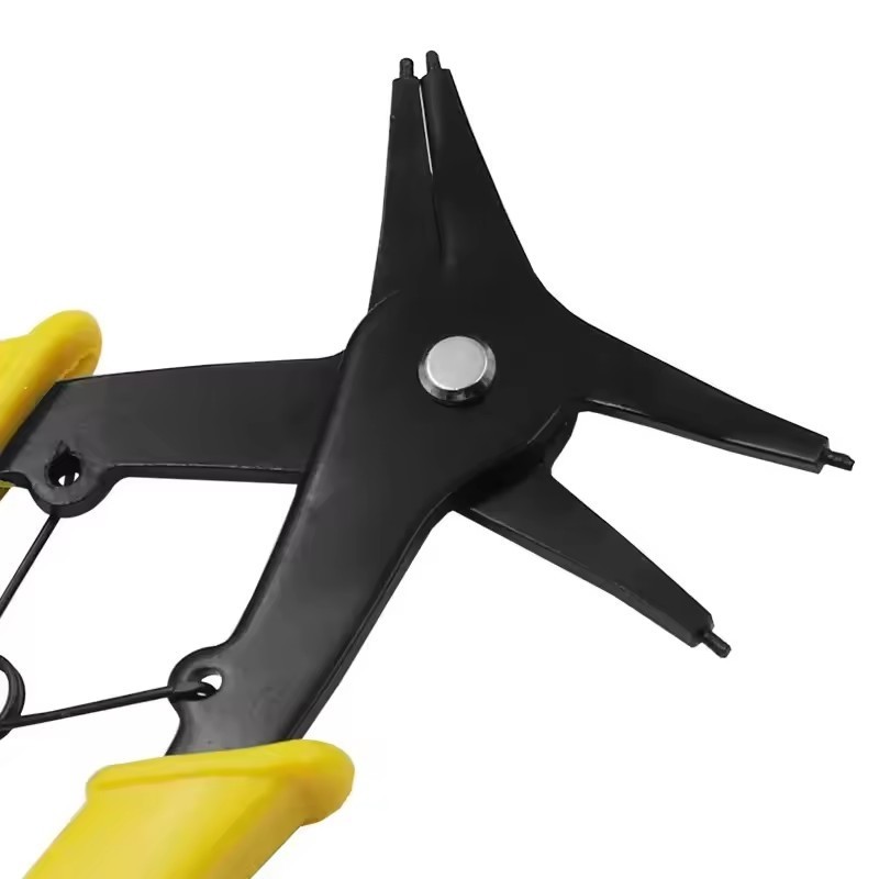 2-In-1 Spring-loaded Plier Dual-purpose Snap Rings Mounting And Dismounting Tool