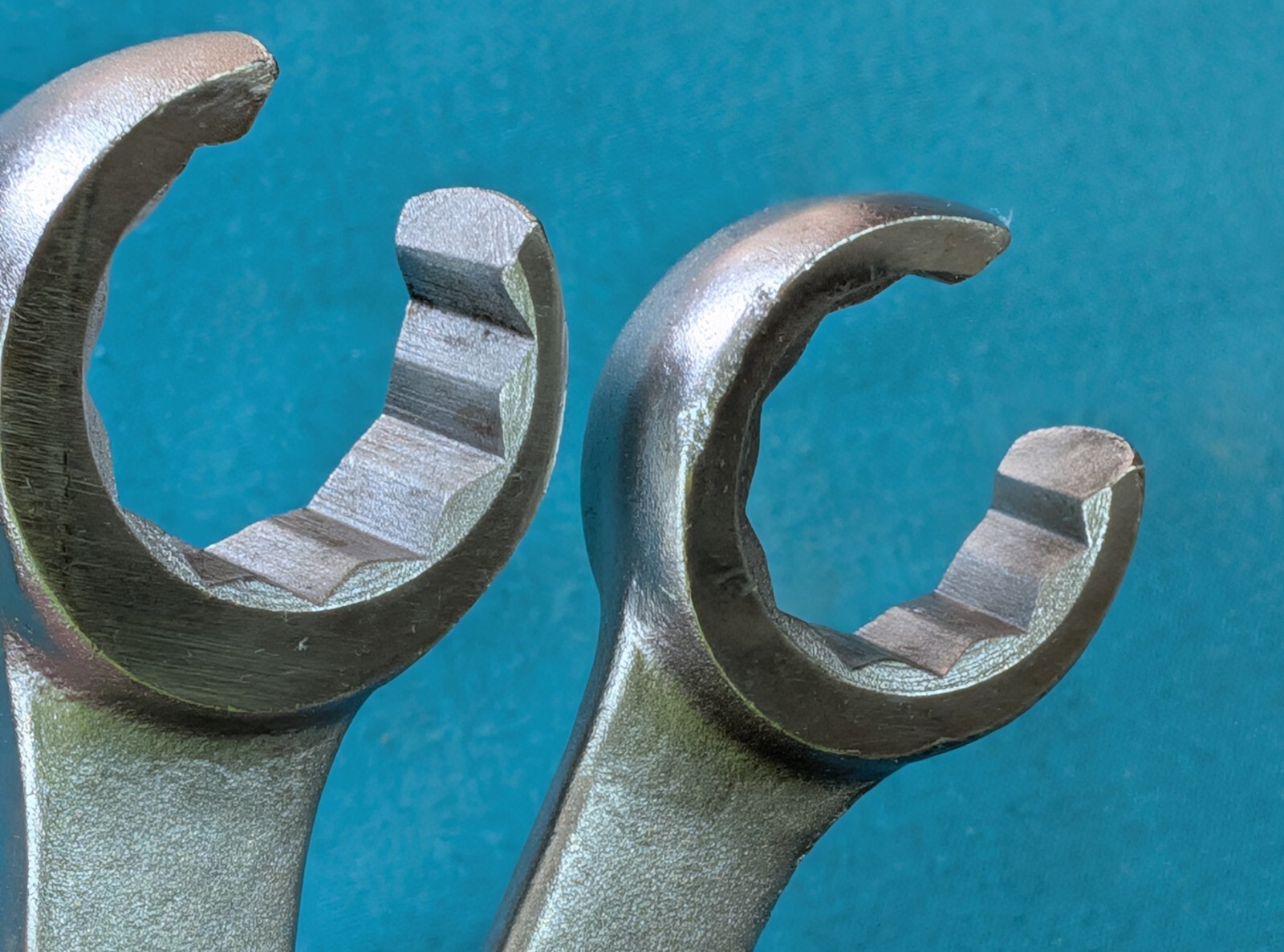 NICE Vintage VULCAN USA Flare Nut Line Wrench Pair XFN-2836 & 2432 Polished Face