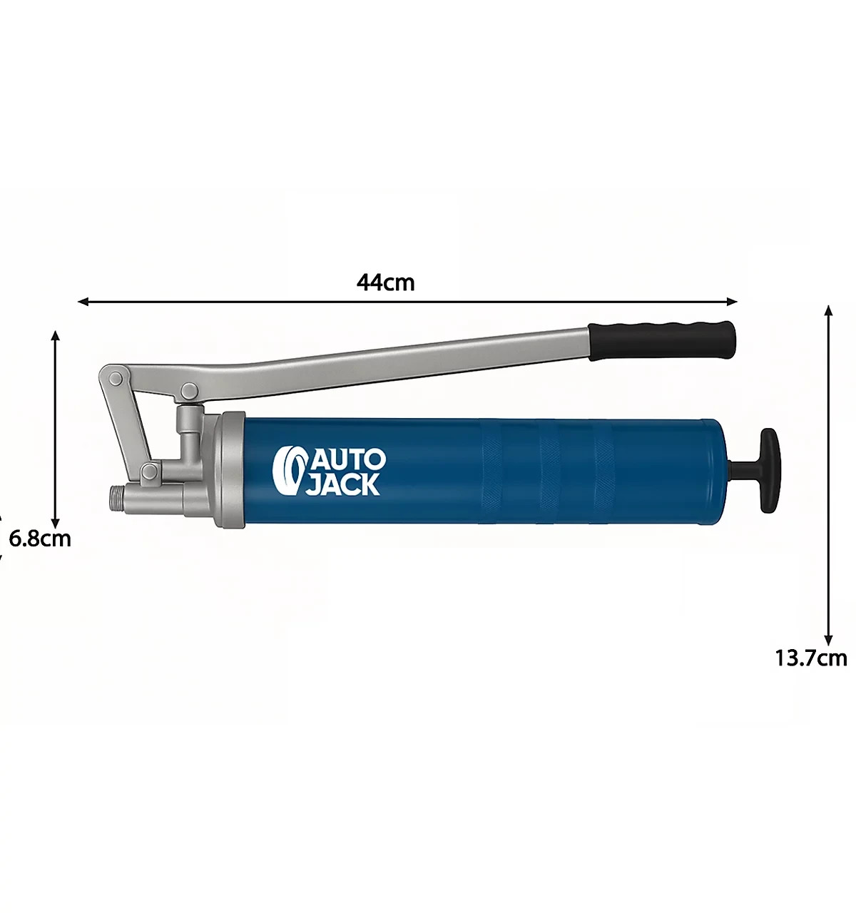 Heavy Duty Manual Grease Gun Lever Grip 500cc Cartridge Type x 2 Flexible Hose