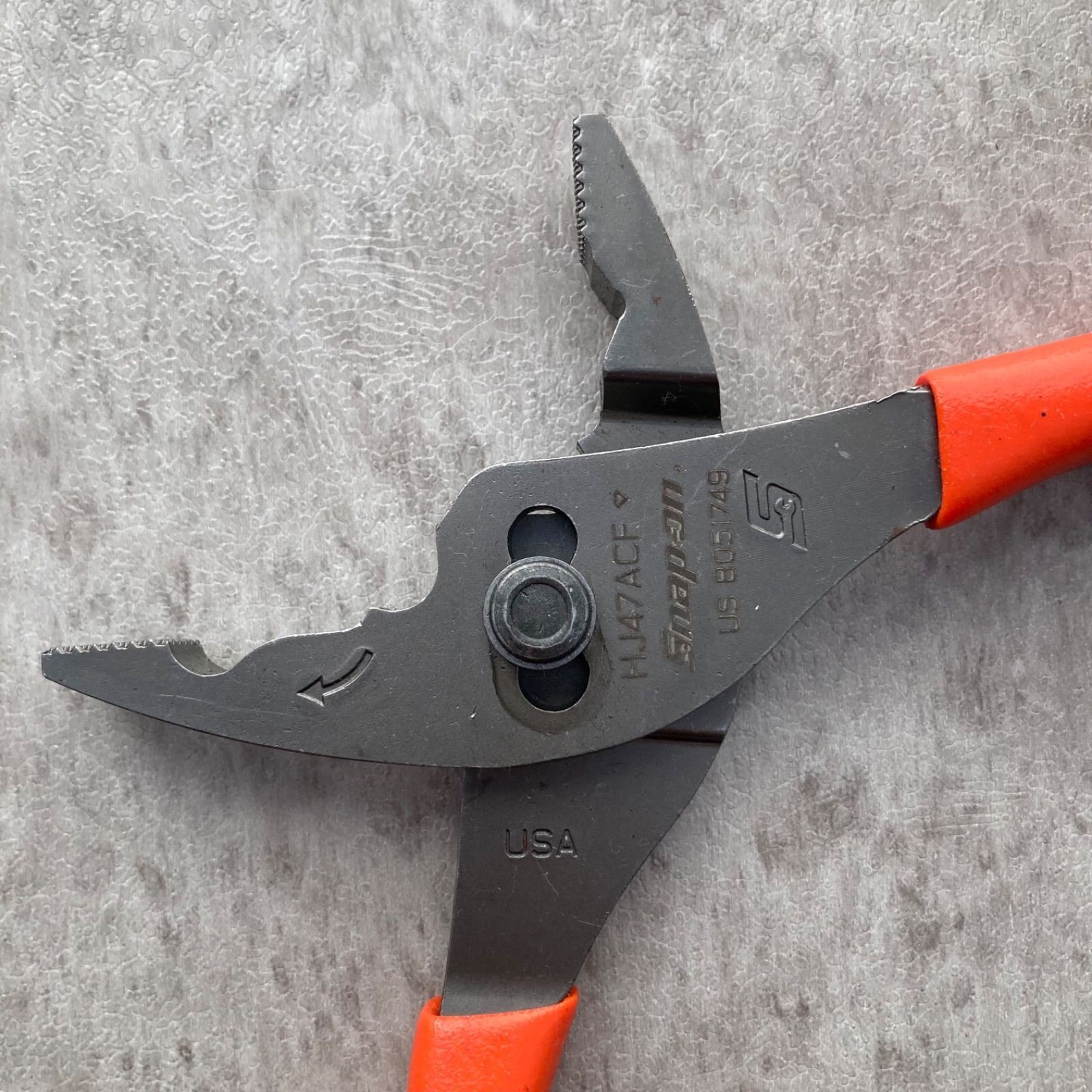 Snap-on HJ47ACF 8″ Talon Grip FlankJaw Slip-Joint Pliers Orange 8″ Length