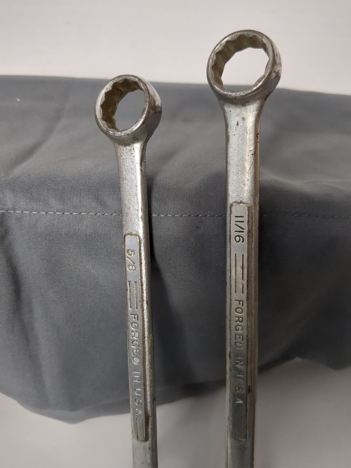 2 Vintage 7.5″ Craftsman Combination Wrench Set 1116″ & 5/8″ inch 12 pt USA