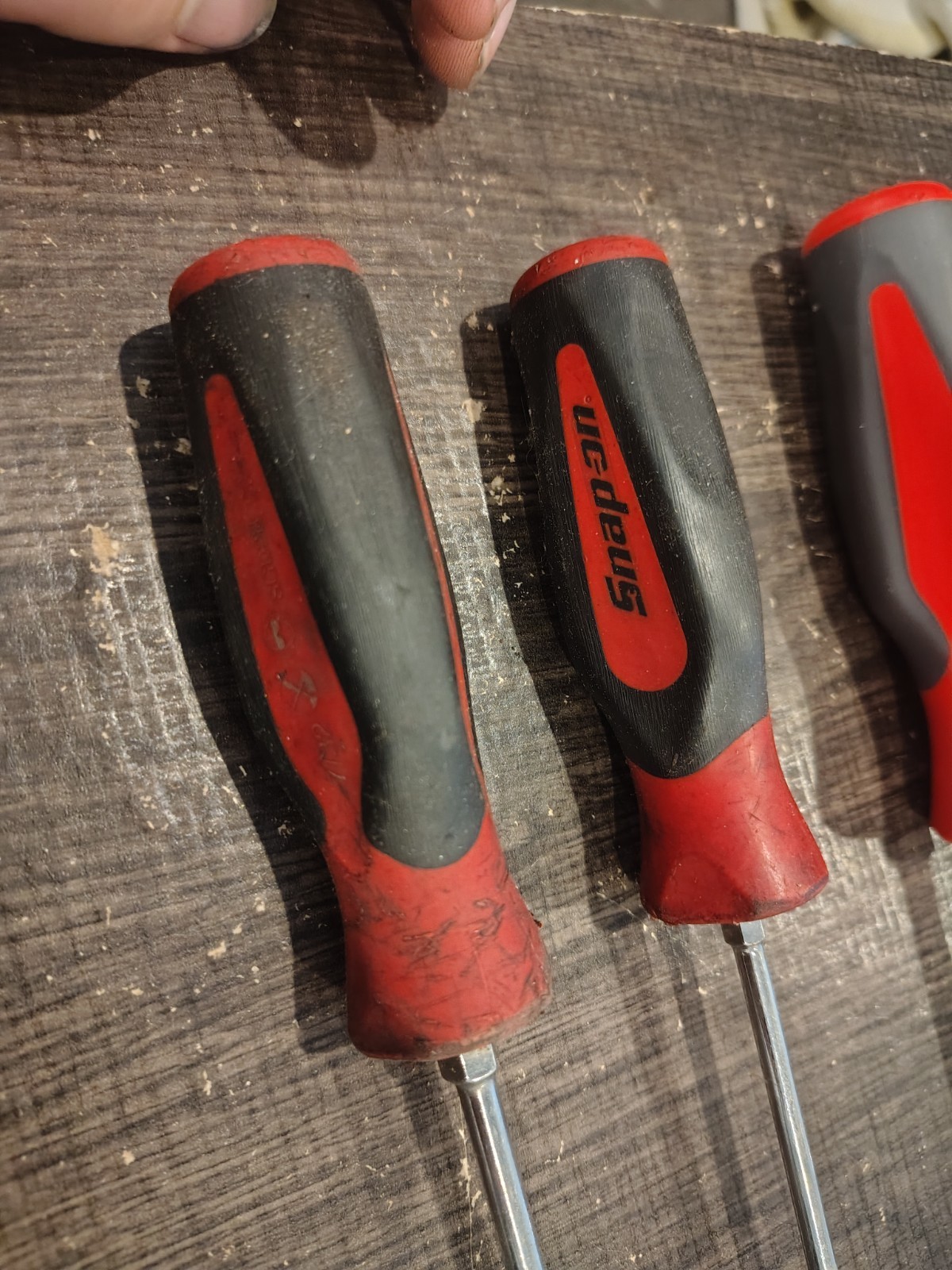 Snap On SGDX80R Red Screwdriver Set 8 Pc Combination Soft Instinct Handle Used