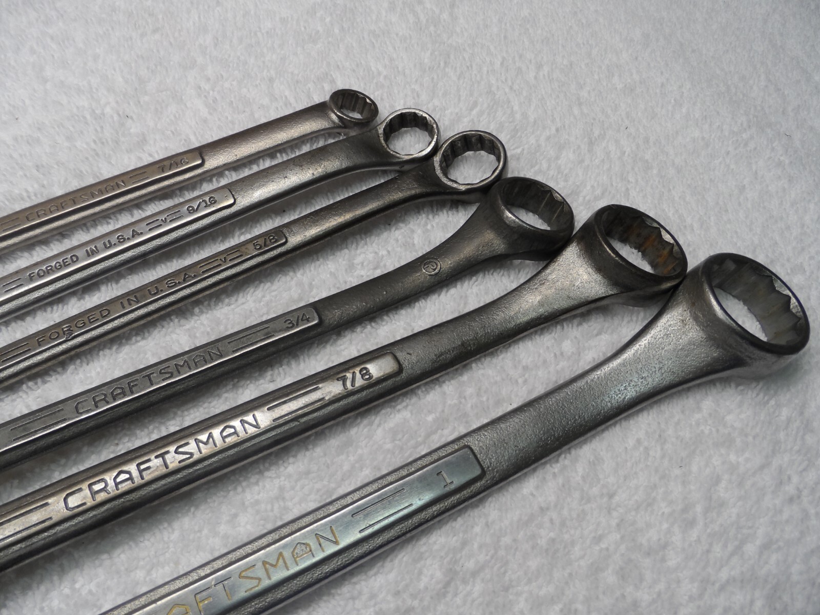 Craftsman SAE Box End Wrench Set, 12pt, USA (3/8″ – 1″), many =V=, 6 pcs