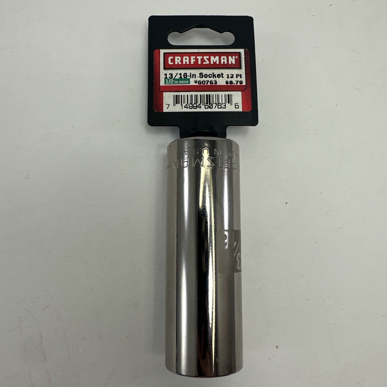 CRAFTSMAN 13/16 Inch Deep Socket SAE 1/2-Inch Drive 12-Point New!