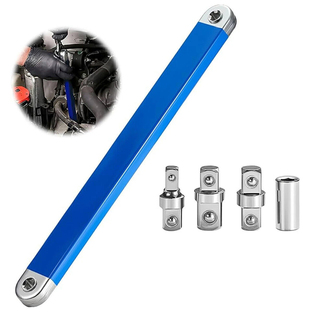 Impact Ready Offset Extension Wrench, Tight Reach Extension Wrench Set, with 1/2