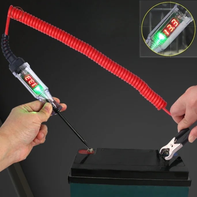 Automotive Test Light Circuit Probe Voltage Tester LED 9V-72V