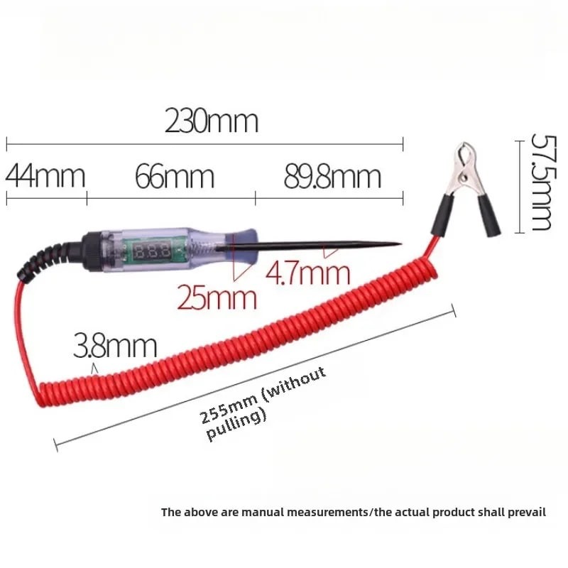 Automotive Test Light Circuit Probe Voltage Tester LED 9V-72V