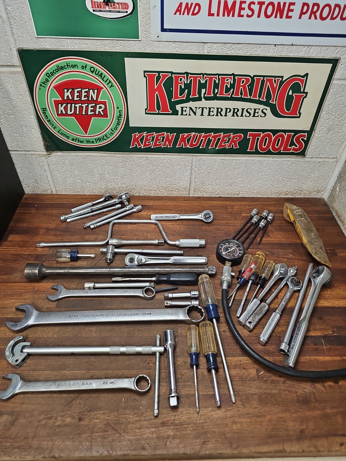 PP25- USA Mechanic tool lot- RATCHETS, WRENCHES, Etc – CRAFTSMAN, PROTO, Etc