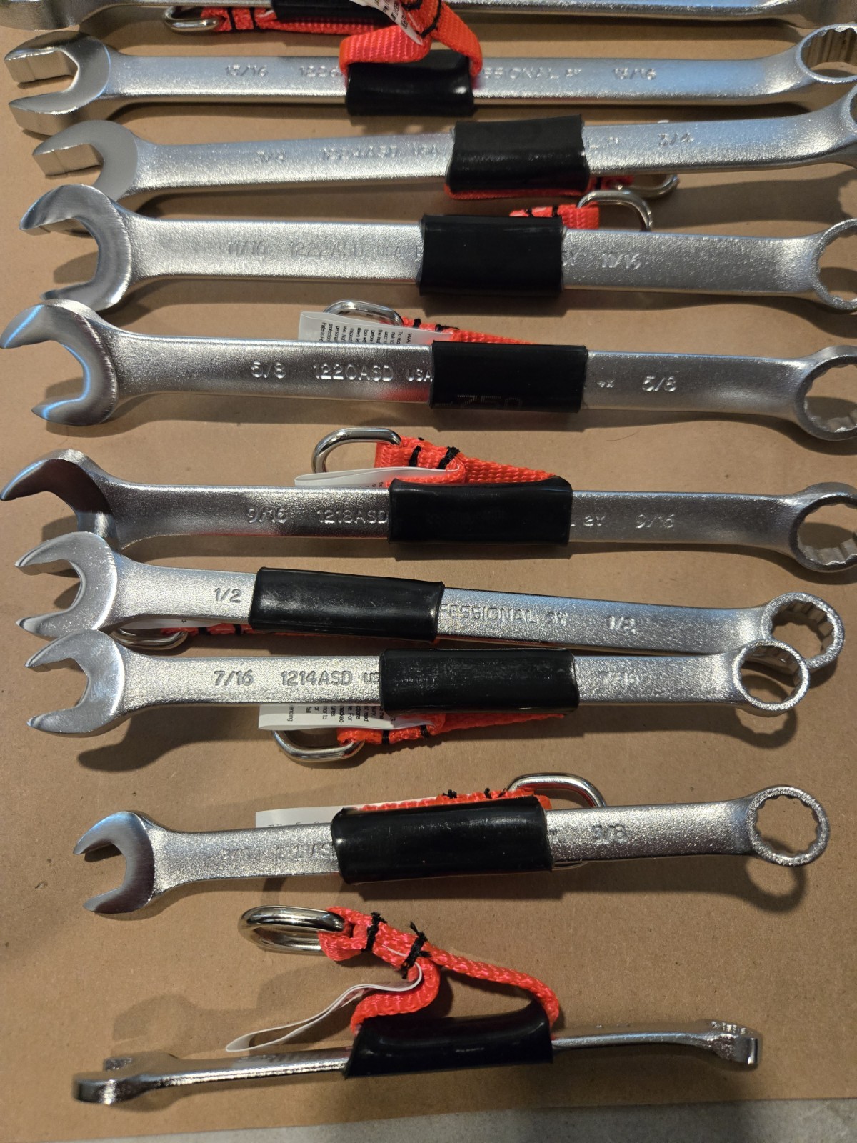 NOS Proto Professional 15PC 5/16″-1-1/4″ 12PT SAE Anti-Slip Combo Wrenchs READ