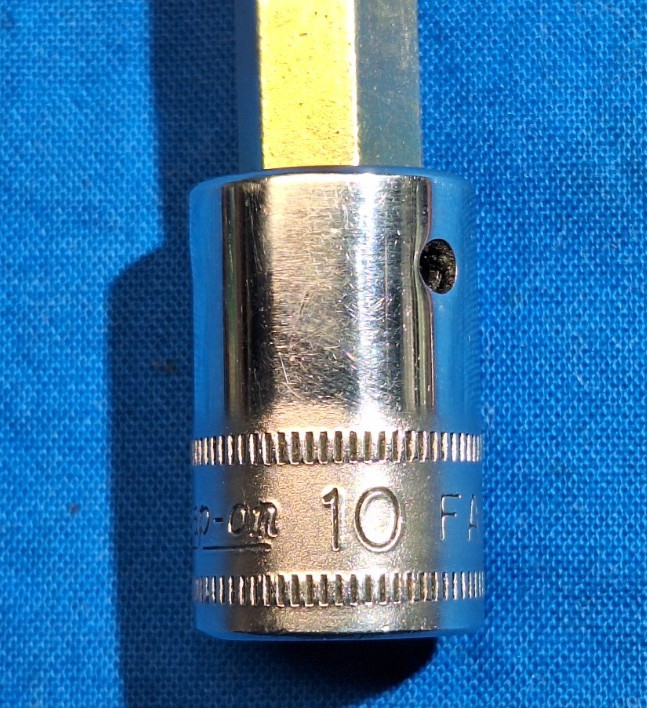 SNAP-ON FAML10 3/8″ drive extra long (5″) 10mm hex head / allen head socket