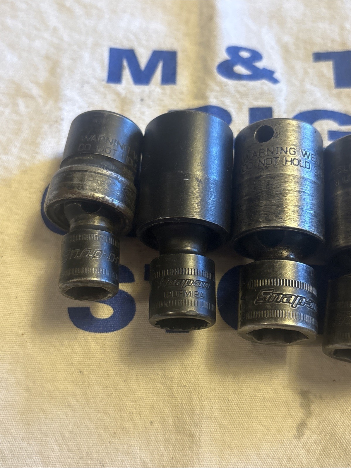 Snap-on USA 3/8″ Dr 6pt Metric Swivel Impact Socket Set (10-15, 17 and 18 m)