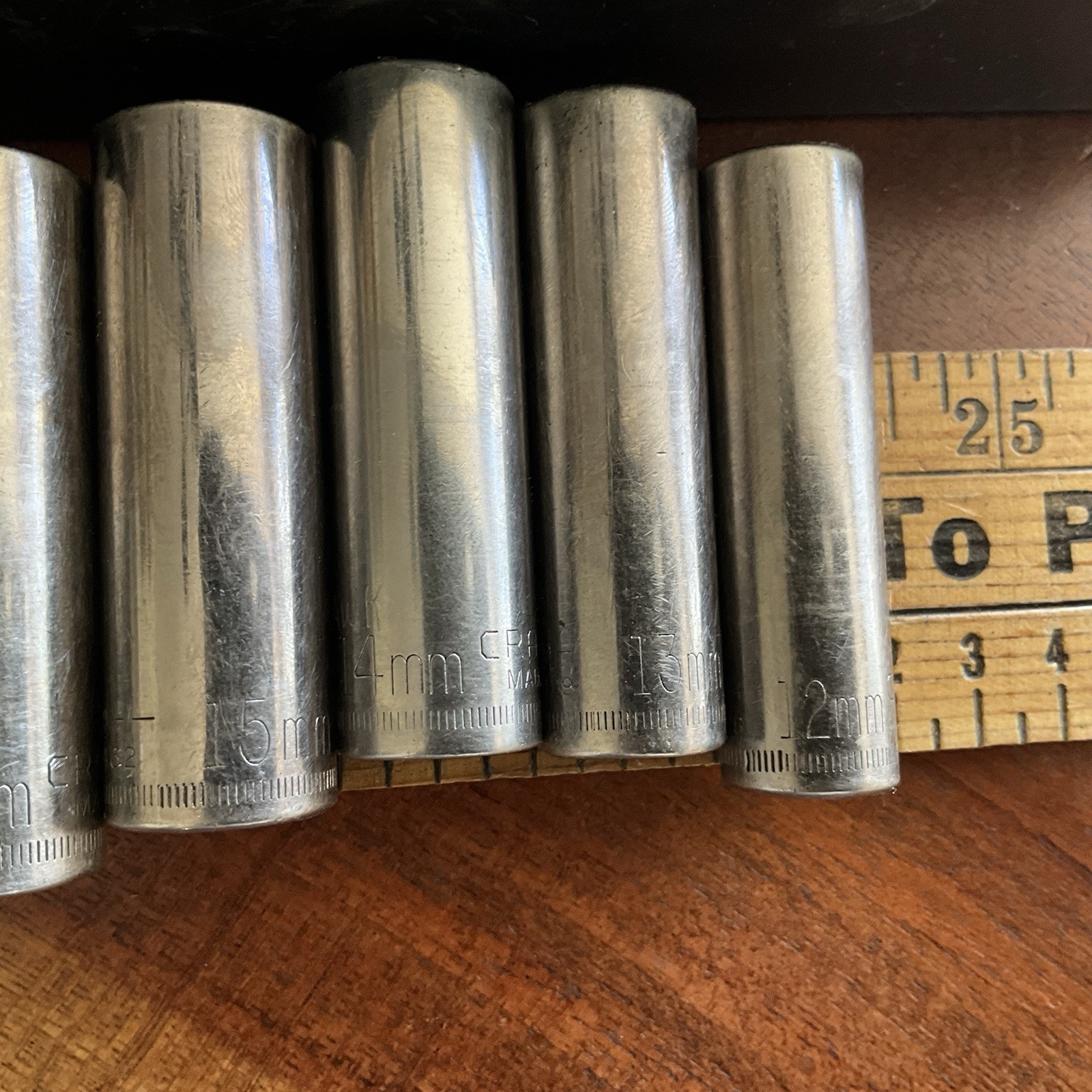 Craftsman 8 Piece Deep Metric Socket Set 6 Pt 3/8″ Drive G Series 12-19MM USA