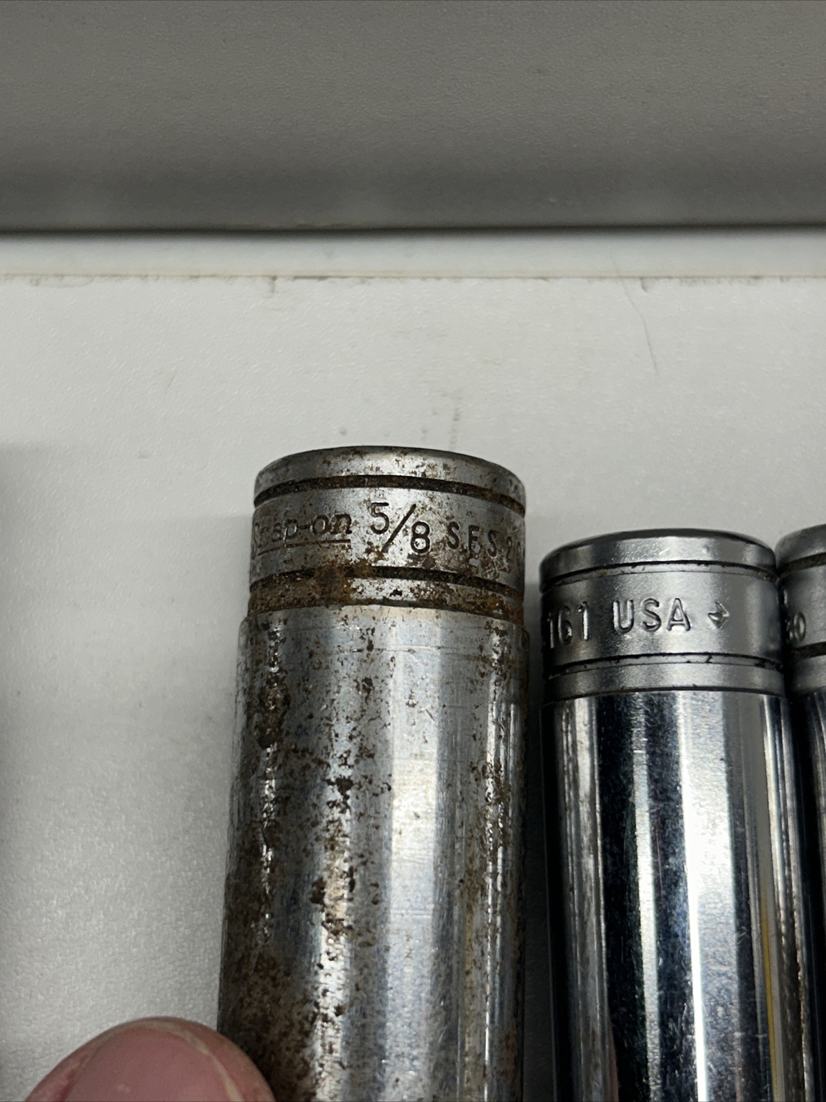 (5) Snap-on 3/8″ Drive 6 Point Deep Socket SFS141 SFS161 SFS201 SFS241 SFS221