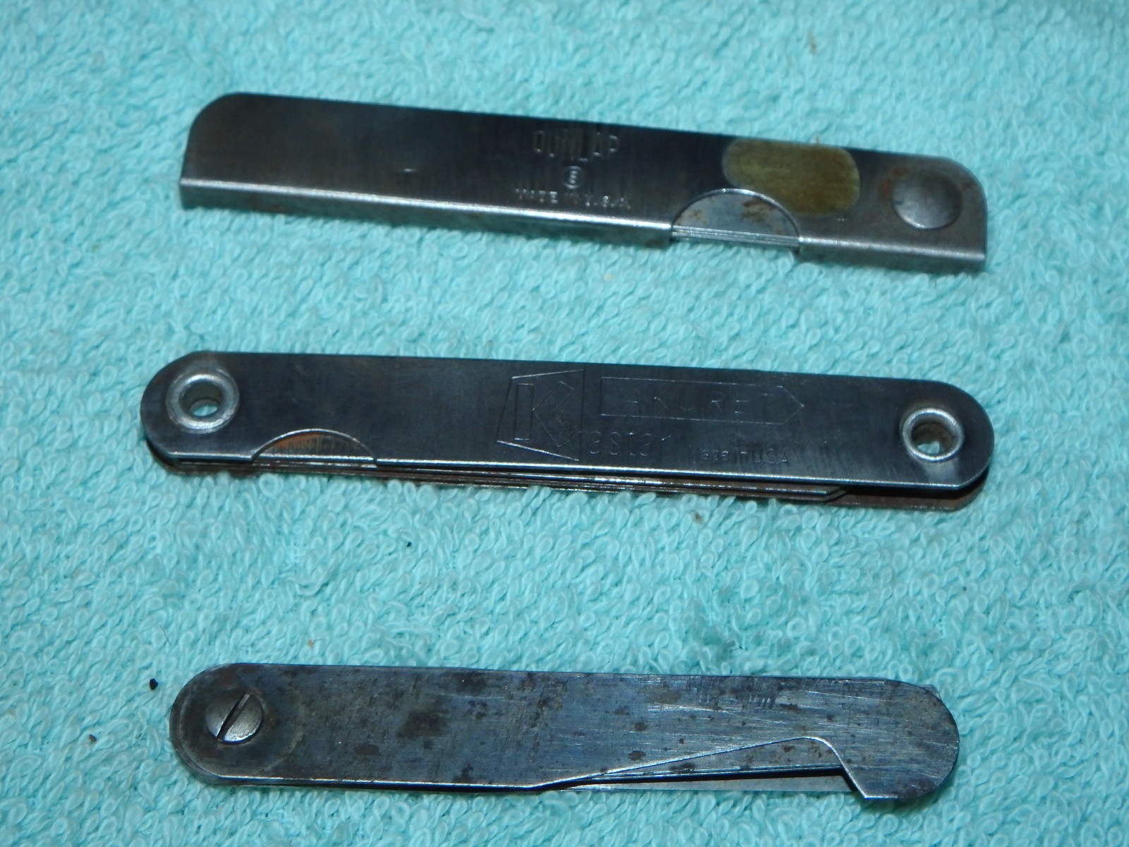 Starrett Dunlap Kastar Feeler Gauge Thickness Gage USA 3-LOT
