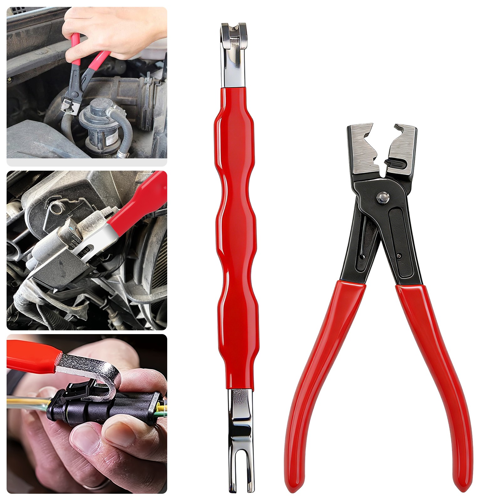 2PCS Car Electrical Disconnect Pliers Hose Clamp & Wire Connector Separator Tool