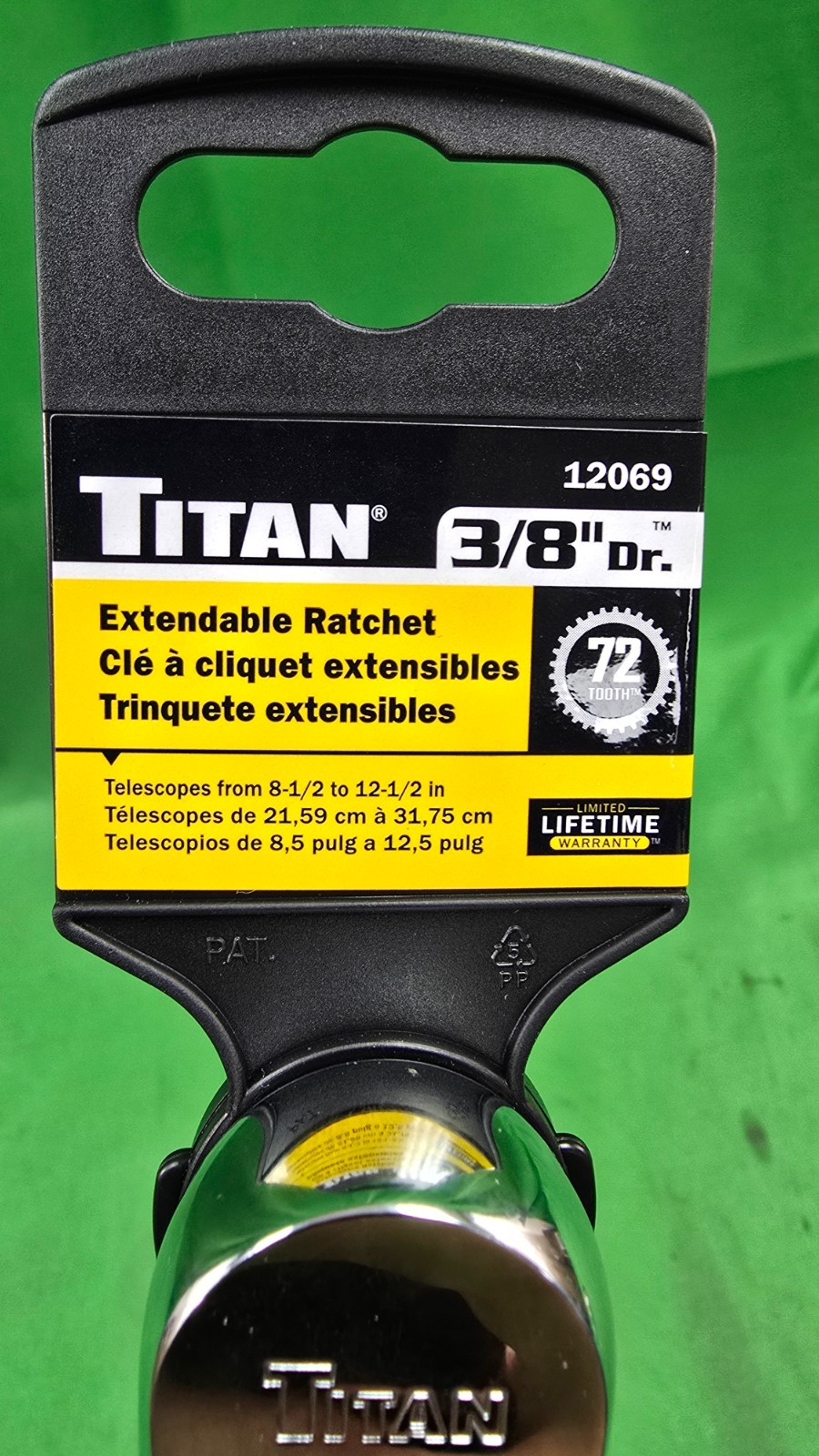 Titan 3/8 in. Drive Extendable Ratchet 12069 NEW (A7)