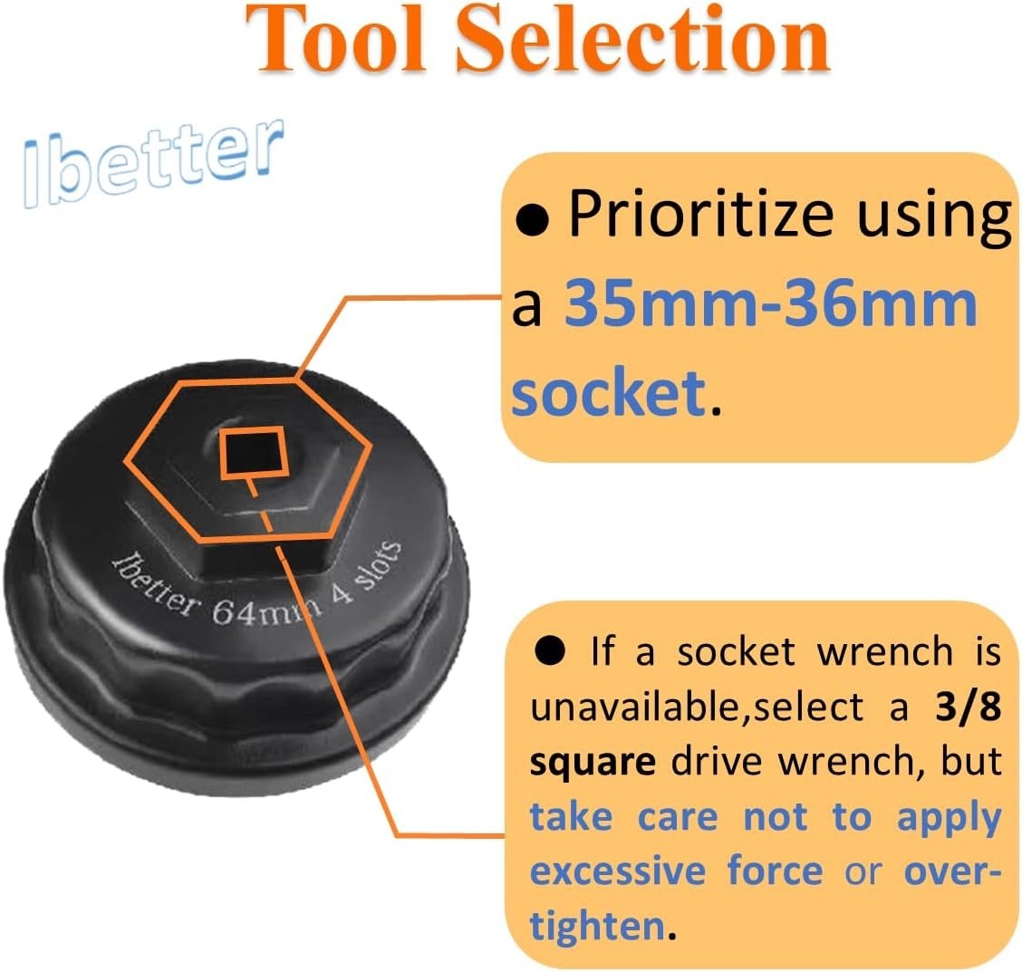 Lightweight 64mm Oil Filter Wrench – Heavy-Duty for Toyota, Lexus Models