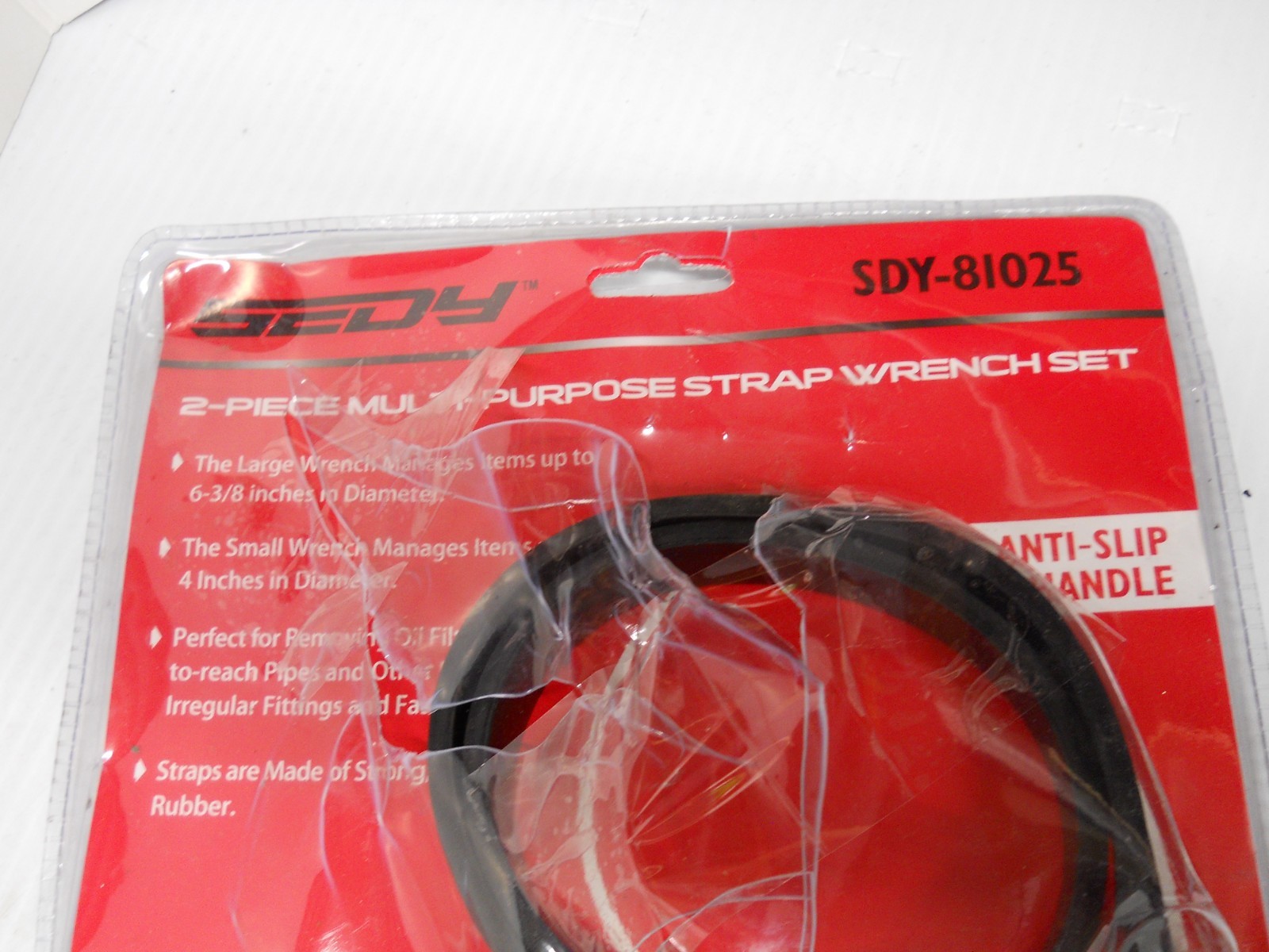 Sedy SDY-81025 2 PC Multi-Purpose Strap Wrench Set 4″ & 6-3/8″ Anti Slip Handle