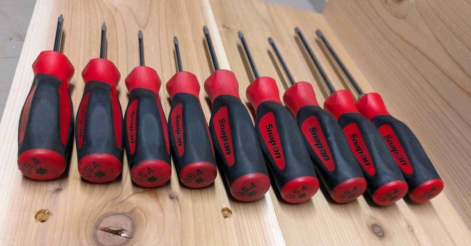 Snap-On SGDTX90BR 9pc. TORX Instinct Soft Grip Screwdriver Set – Cleaned