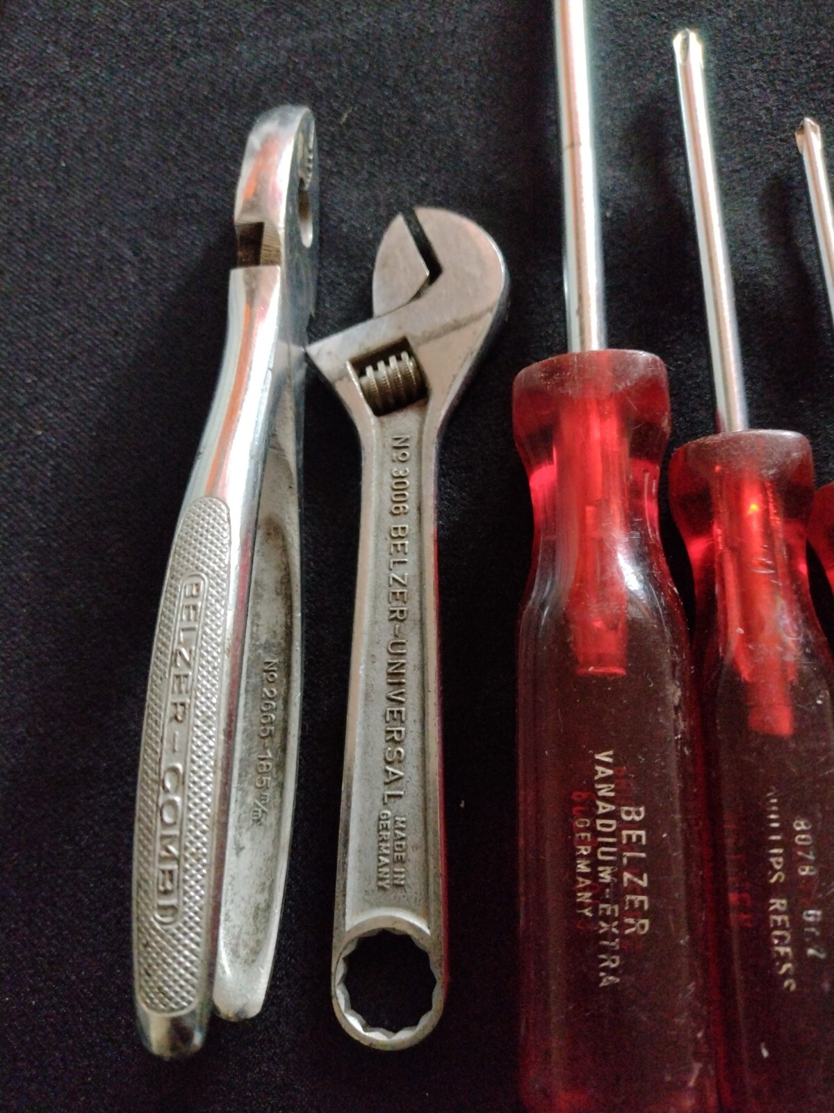 BELZER 8078(GR.3, GR.2, GR.1, GR.0) PHILLIPS SCREWDRIVERS & WRENCH 6″ & Pliers