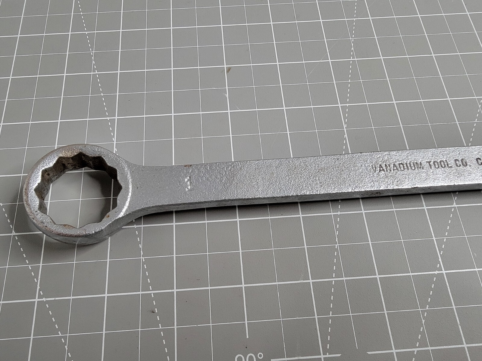 1″ Combination Wrench 12-Point Box End C-15 Large Good Used Vanadium Tool Co