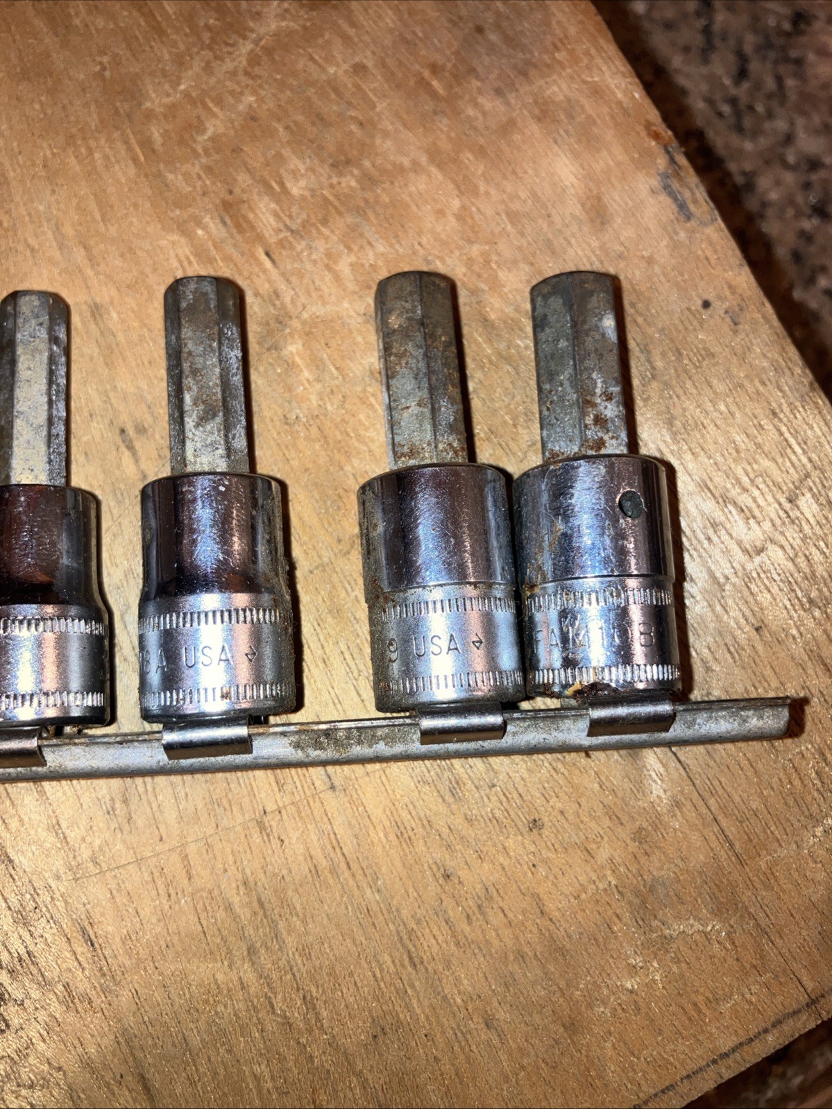 SNAP ON 3/8 DRIVE METRIC ALLEN SOCKET 4mm-10mm 7 PC SET IN Storage Bar