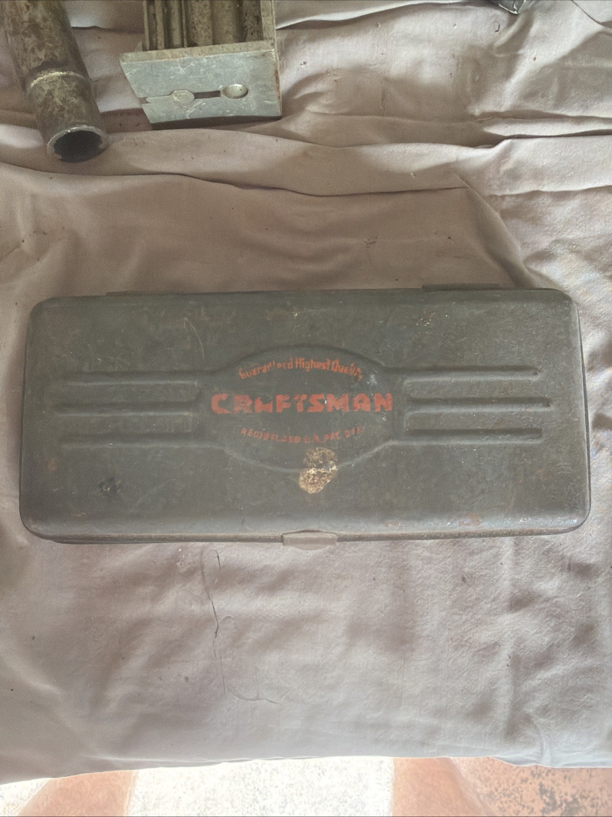 Vintage 1950s Original Case: CRAFTSMAN 1/4” Breaker Bar And 6 Sockets USA
