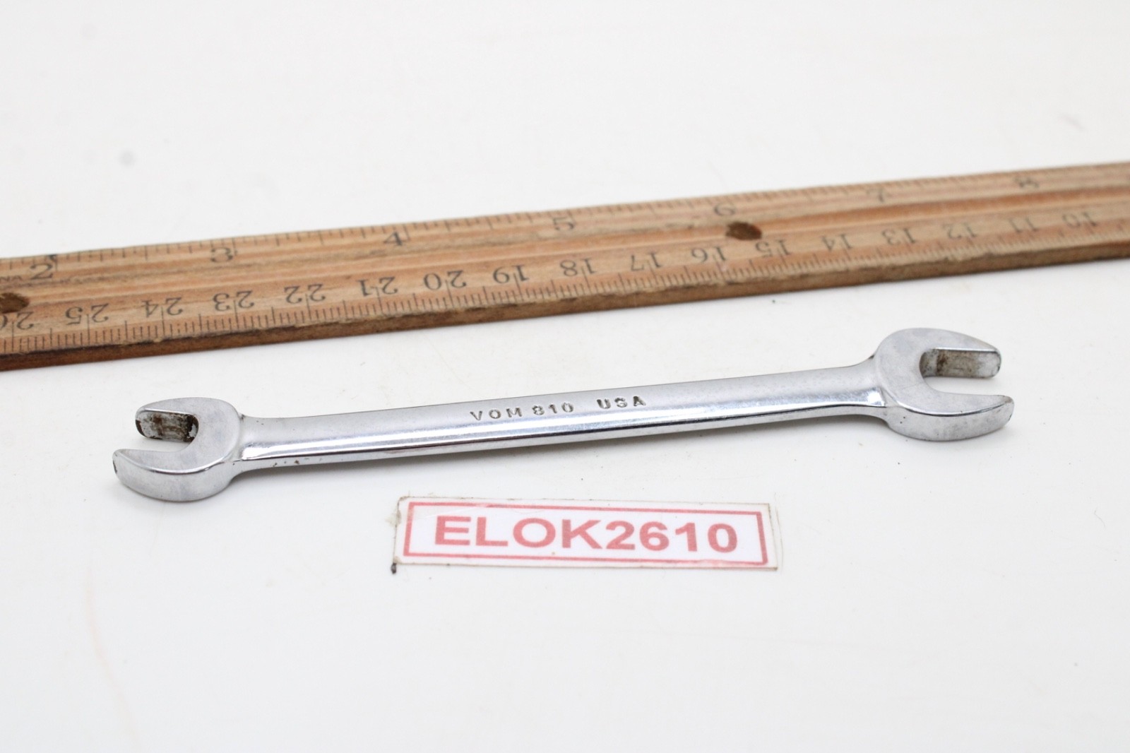 Snap-on Tools VOM810 8mm x 10mm Metric Double Open End Wrench 4.5″ USA