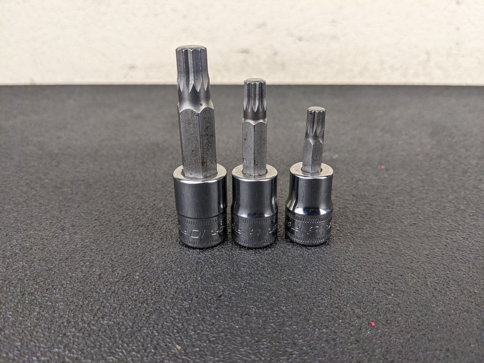 #bp504 Snap-on USA 3/8″ Drive 3pc Metric Triple Square Socket Set FTSM6E,8E,10E
