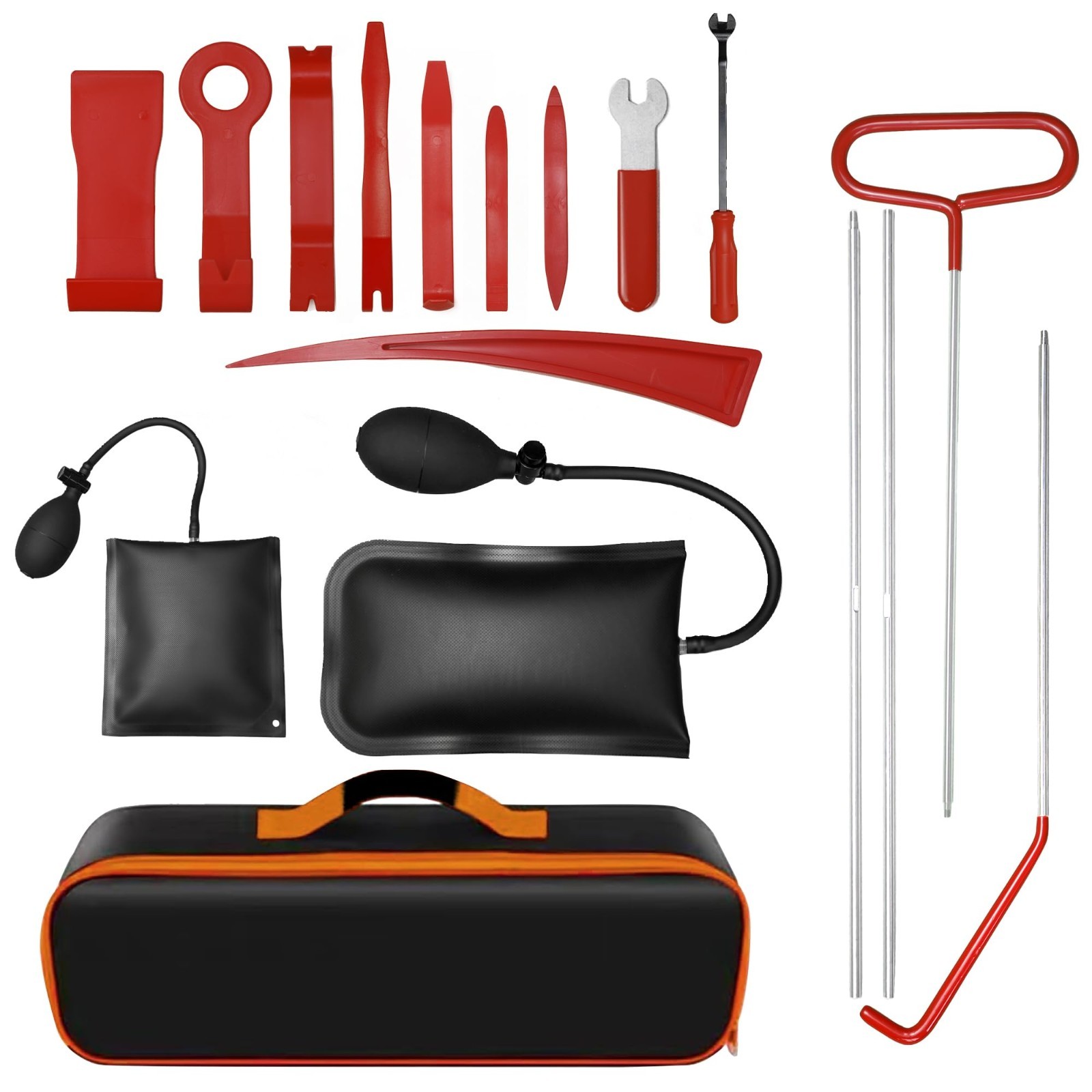 17 PCS Stainless Steel 5th Wheel Pin Puller Set, 68″ Pull Hook & J-Hook, Versati
