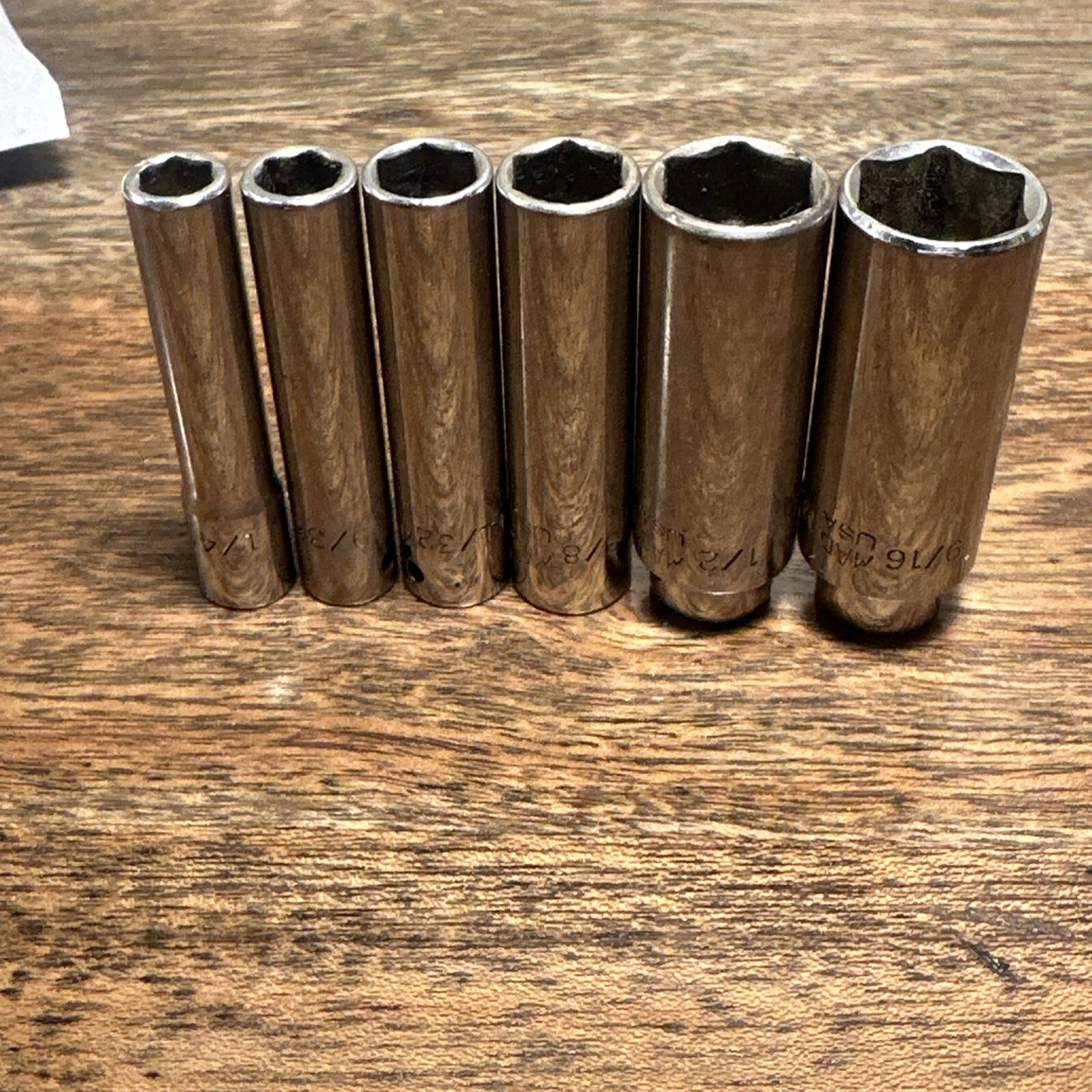 Mac Tools 1/4 Drive Sae 6 Pt Deep Socket 1/4 9/32 11/32 3/8 1/2 9/16